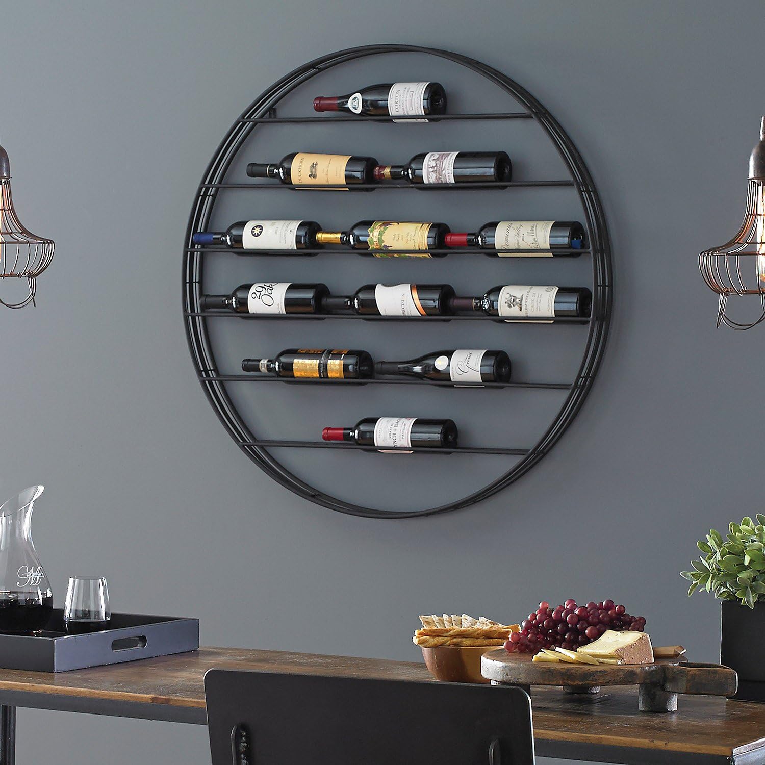Wine Enthusiast 12-Bottle Wall Display Wine Rack