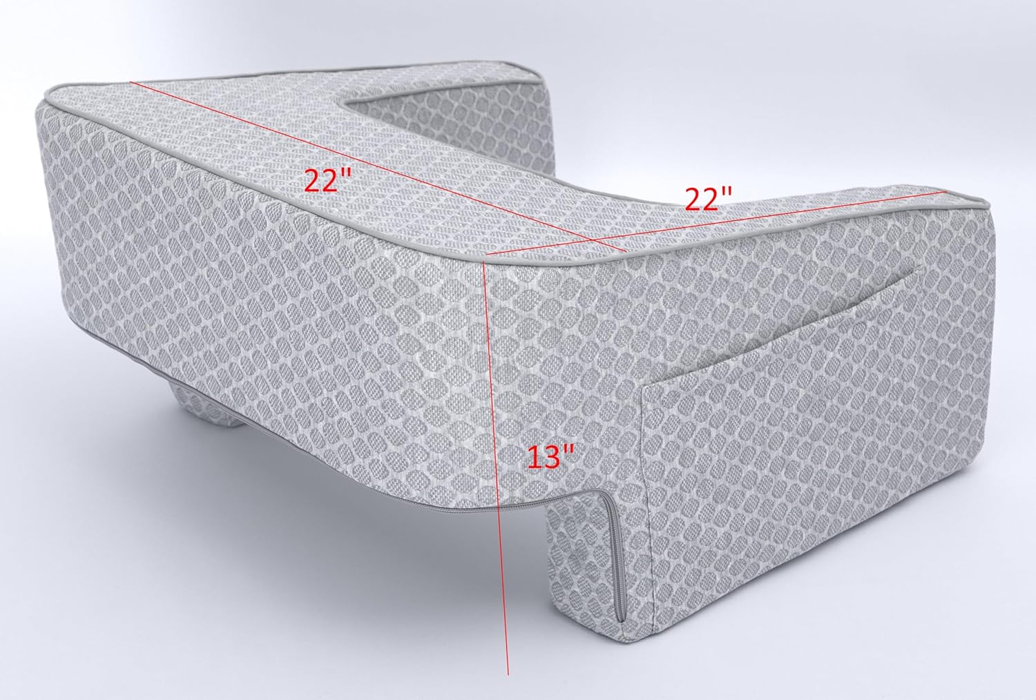 Comfyt Reading Pillow with Large Lap Desk and Pocket Arm Rest