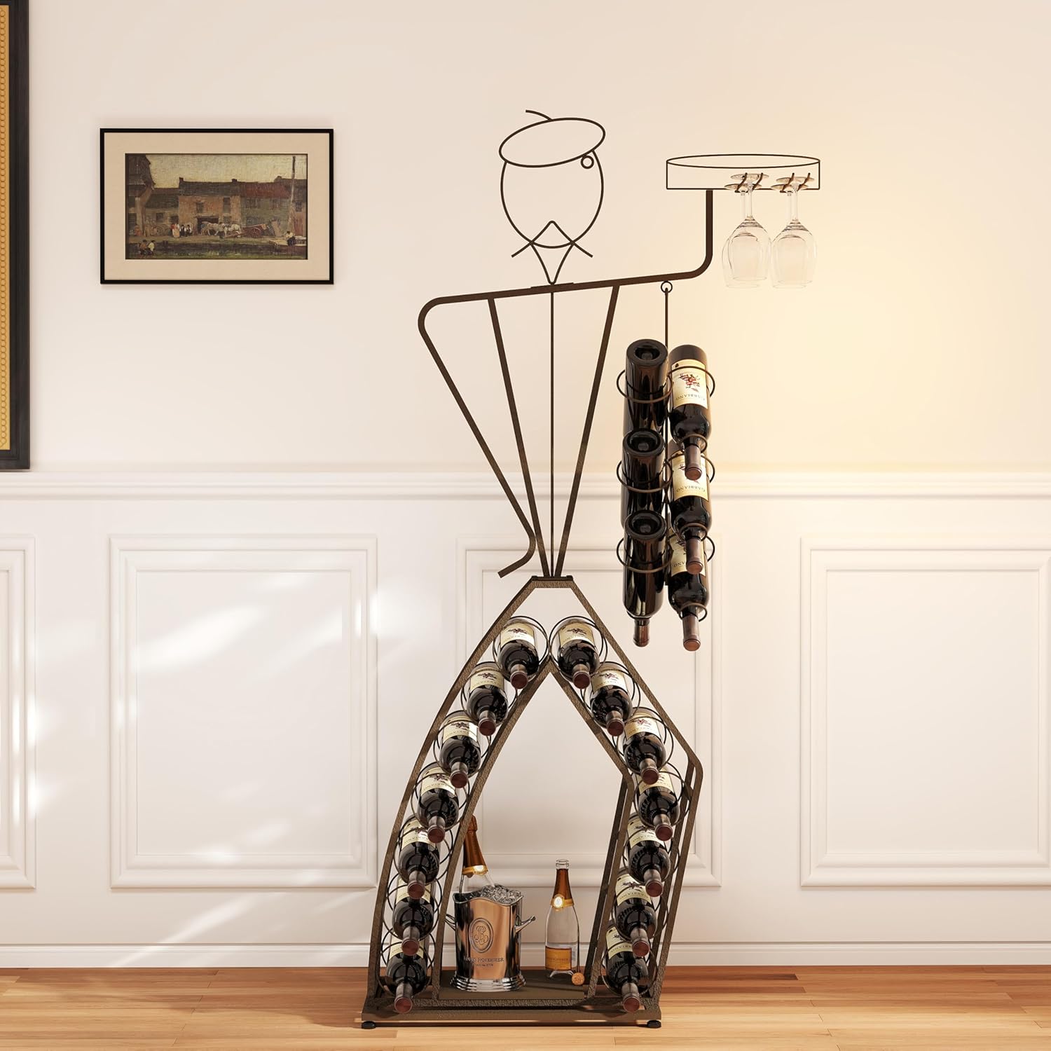 JOIN IRON 20 Bottle Stackable Wine Rack