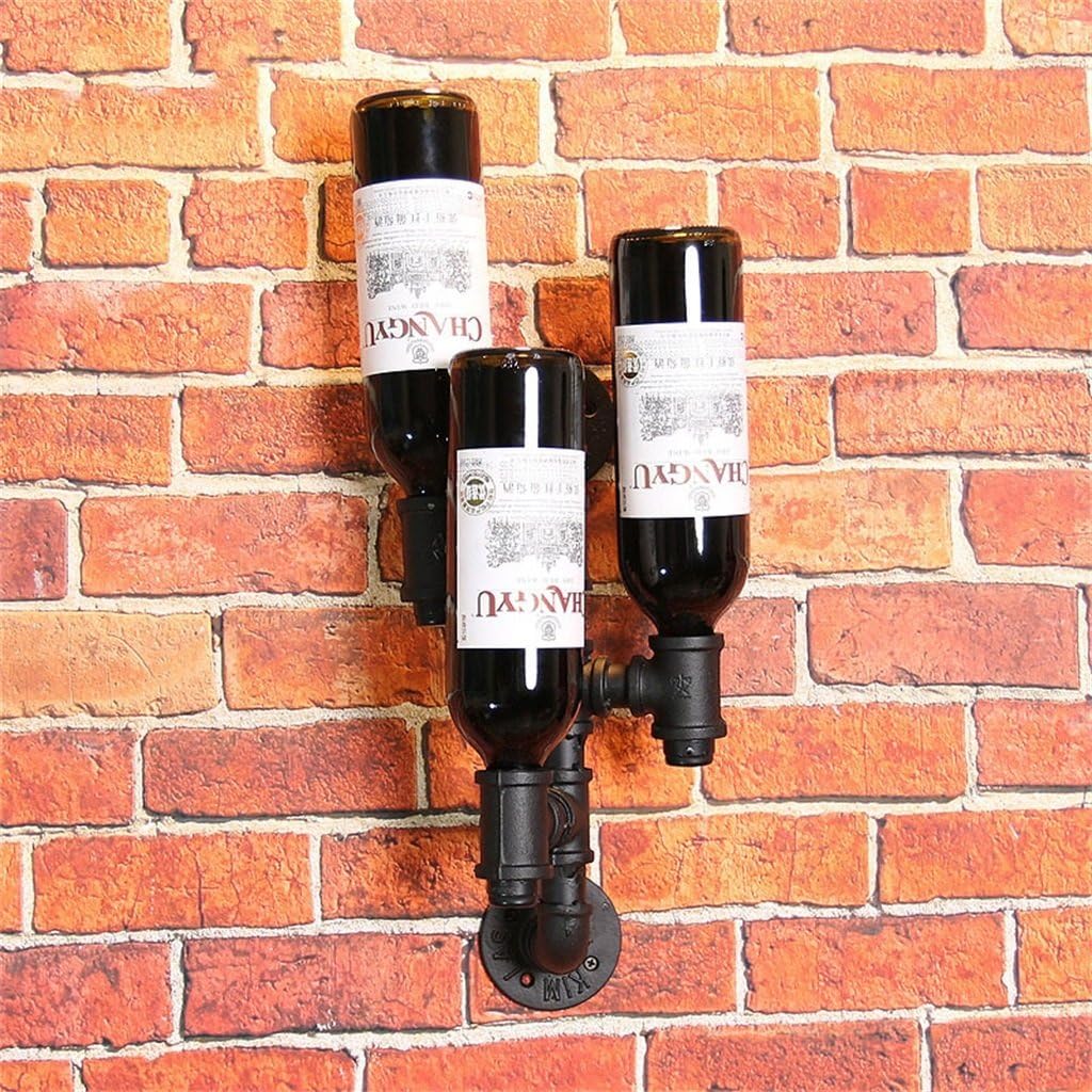 LUNEZY Vintage Wine Rack Wall Mounted Metal