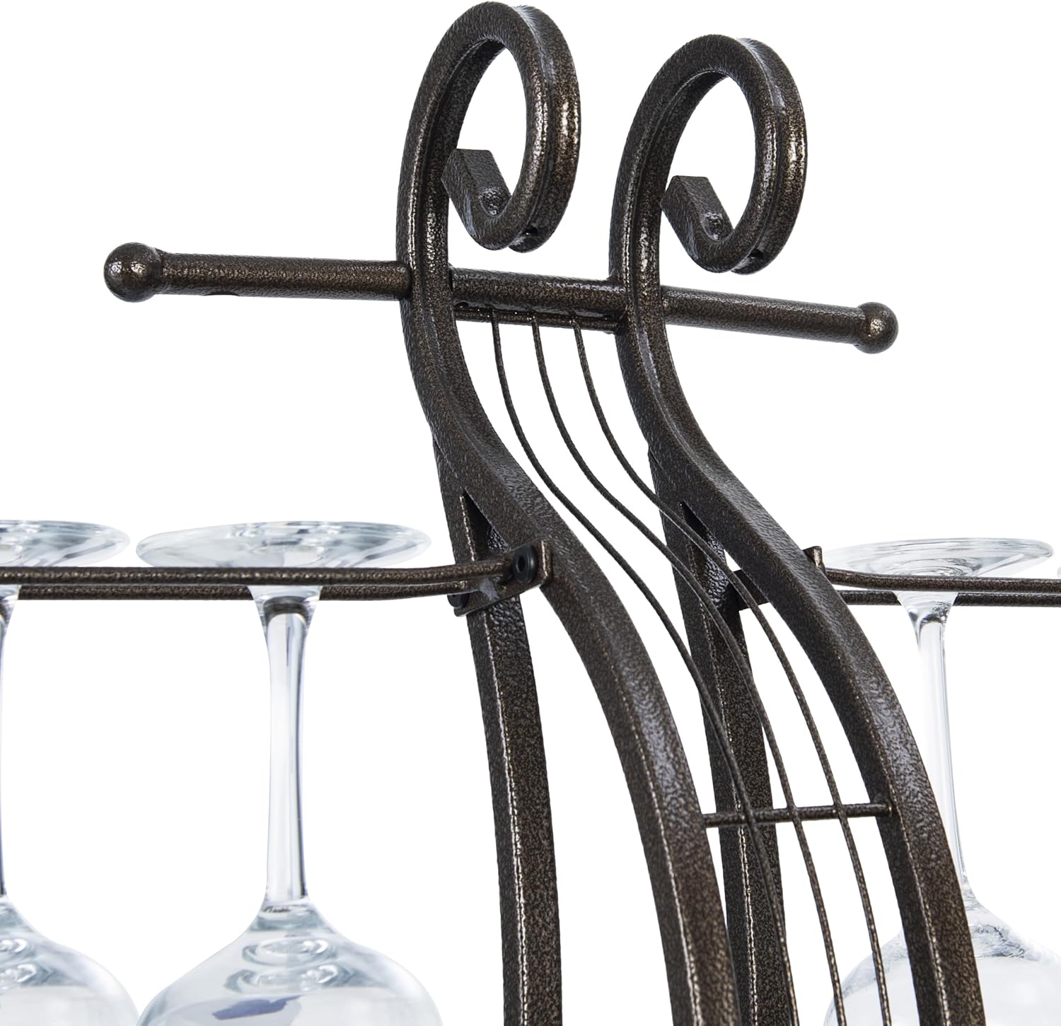 JOIN IRON Cello Shape Wine Rack with Stemware Holder