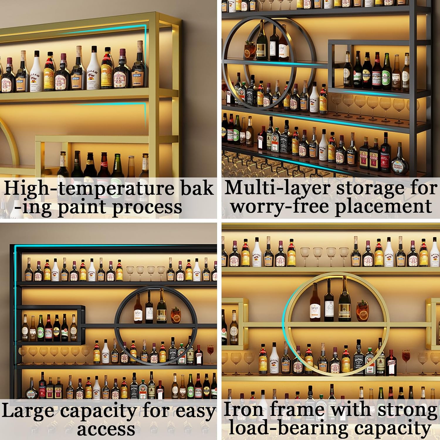 472in Wall Mounted Wine Rack with Storage