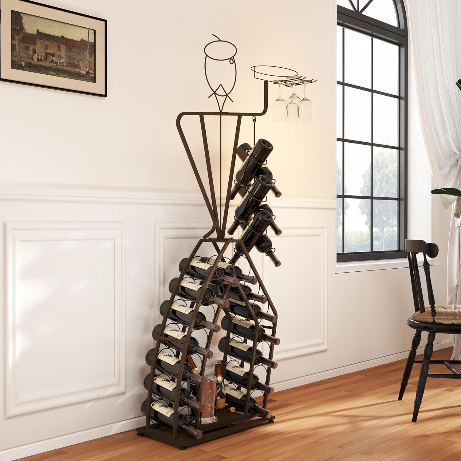 JOIN IRON 20 Bottle Stackable Wine Rack