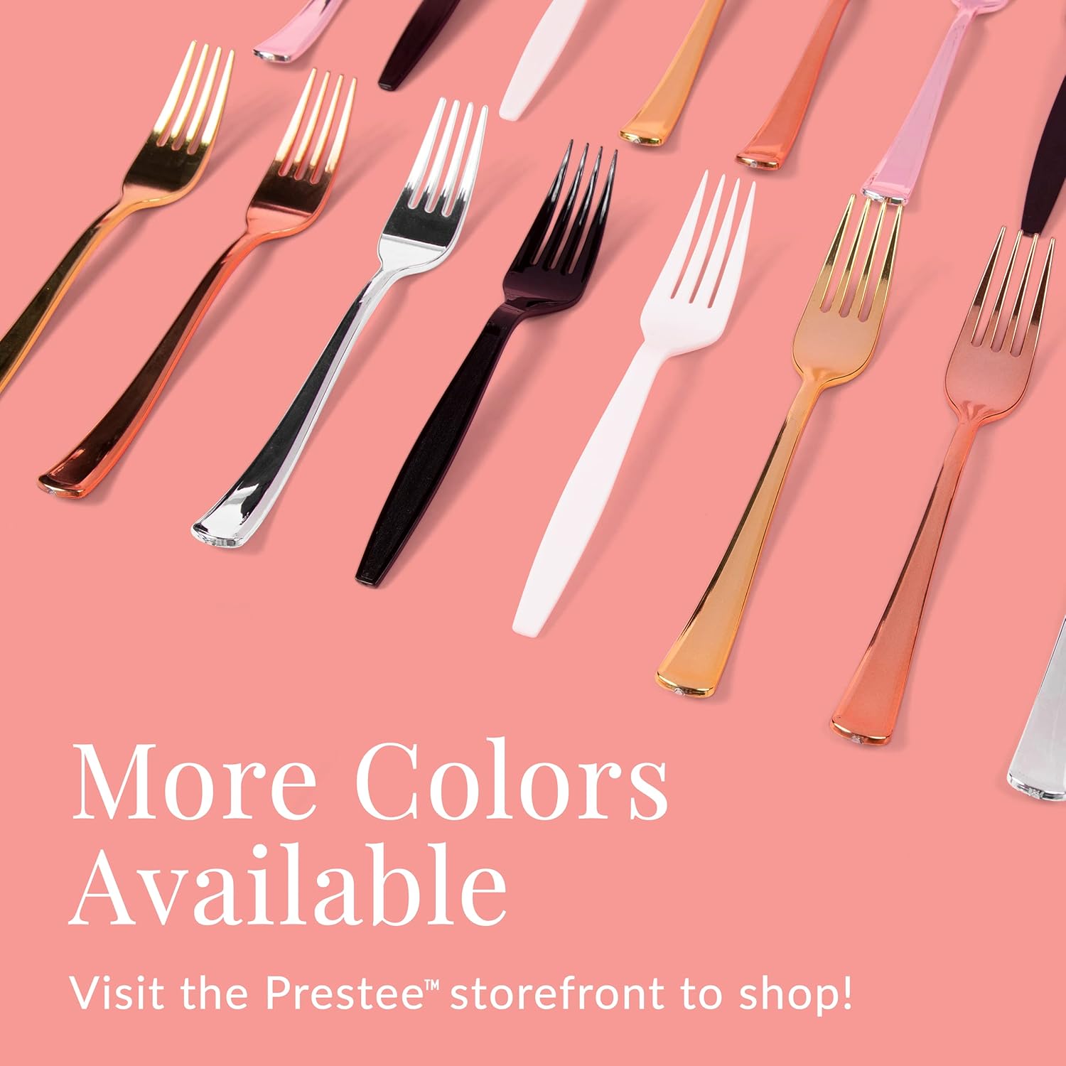 Prestee 180 Gold Glitter Cutlery Set