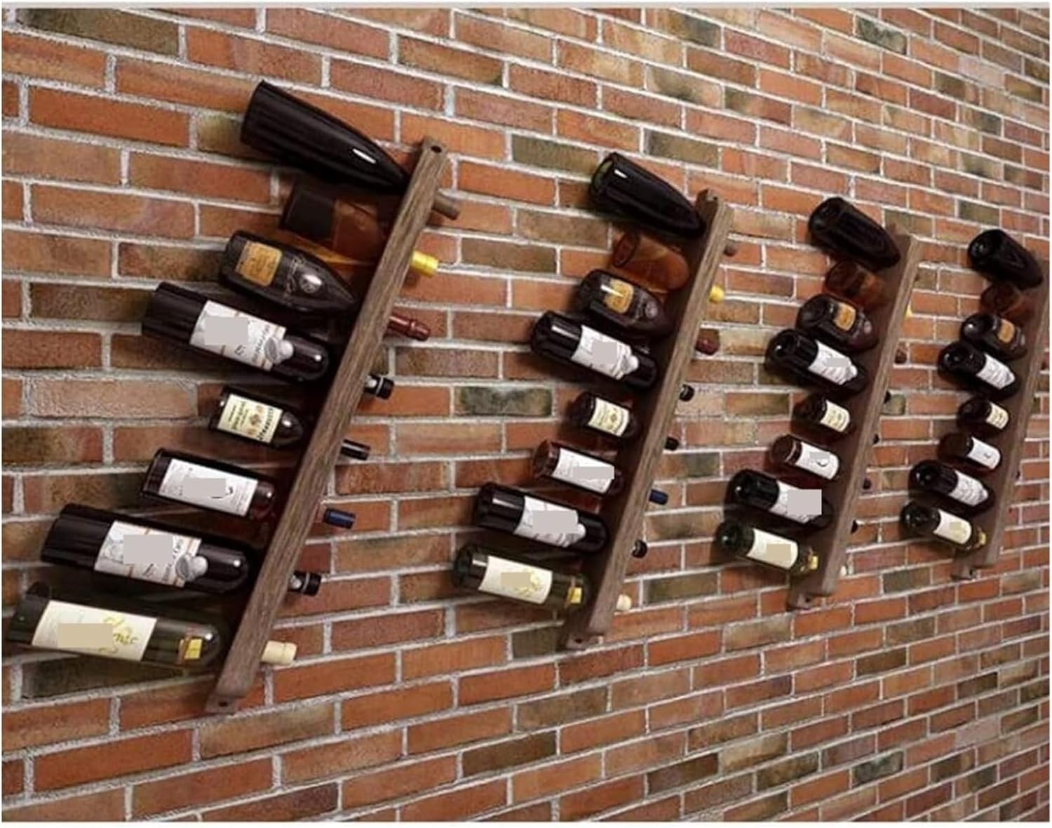 Wall-Mounted Wine Rack for Kitchen and Bar