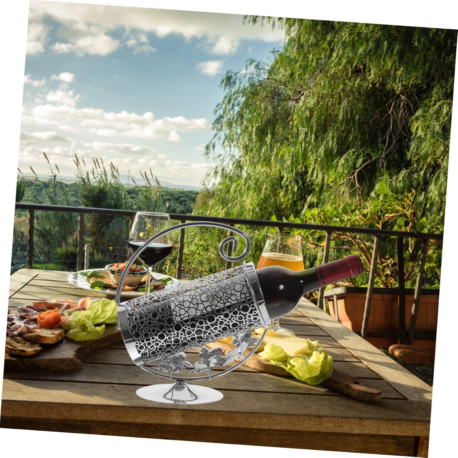 Alipis Single Bottle Metal Wine Rack for Home Bar