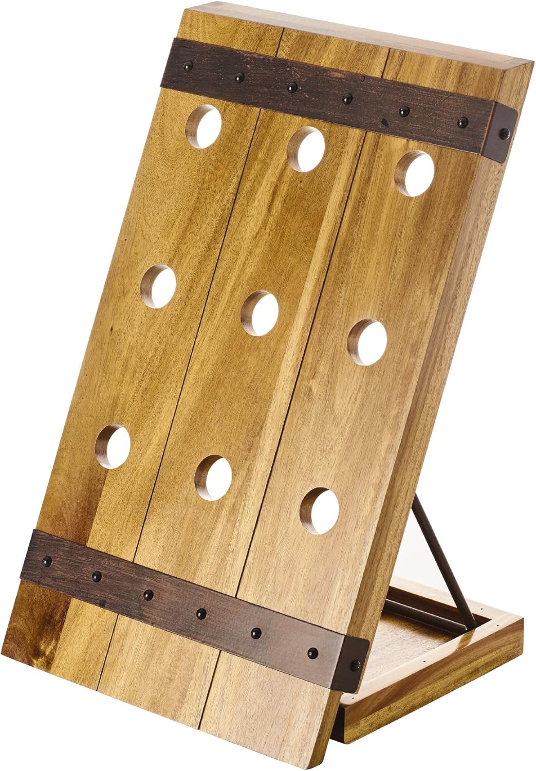 Gourmet Basics by Mikasa 9-Bottle Acacia Wine Rack