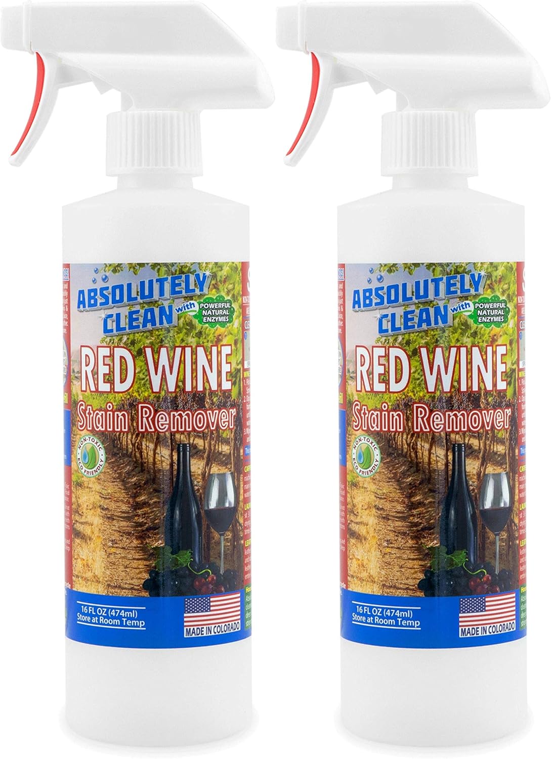 Absolutely Clean Amazing Red Wine Stain Remover 16oz 2 Pack
