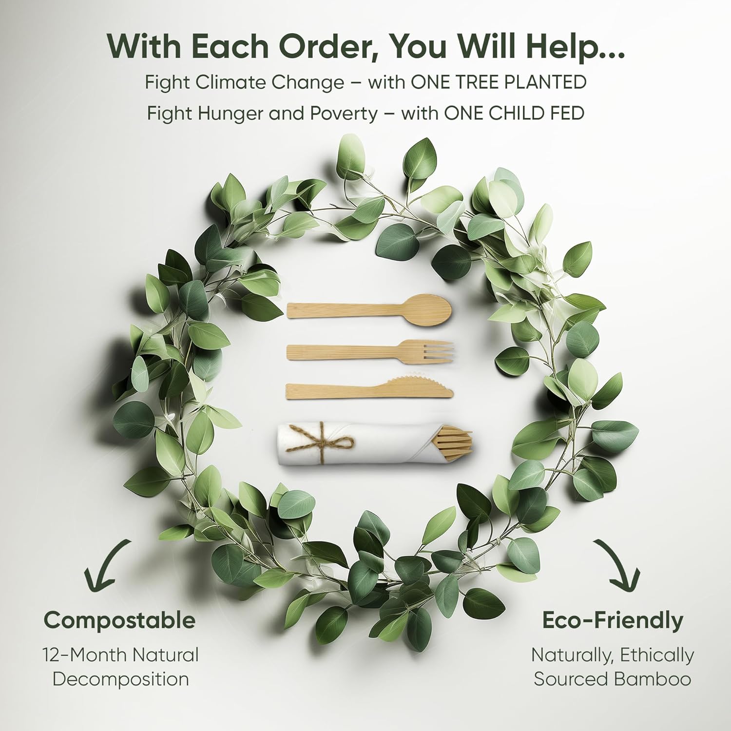 EcoPreps Premium Biodegradable Cutlery Set 30 Pack