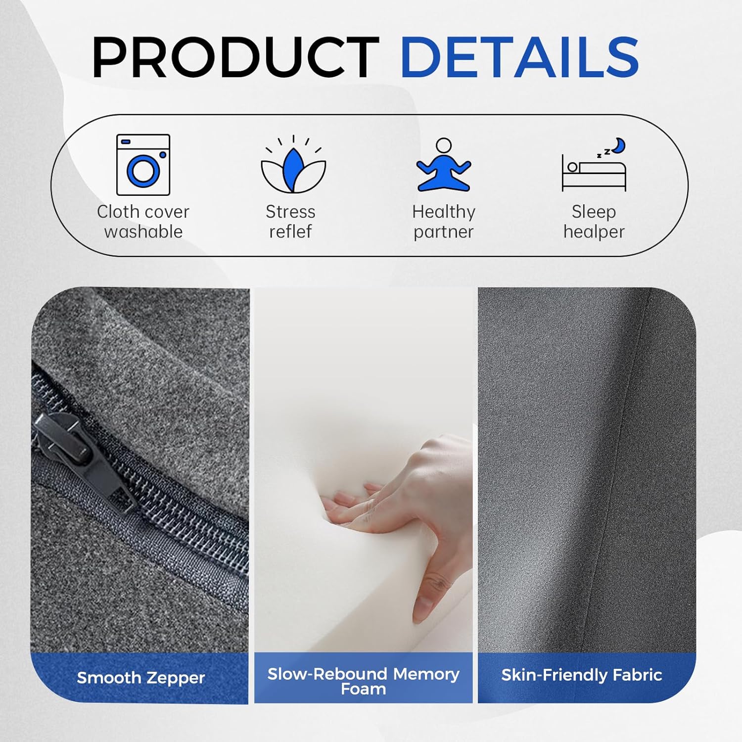 Back Pillow Wedge for Bed and Sofa Use
