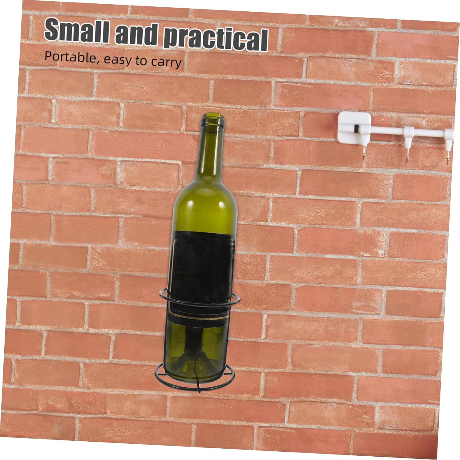 BESTonZON Wall-Mounted Wine Rack 2pcs Single Bottle Holder Rustic Storage Organizer
