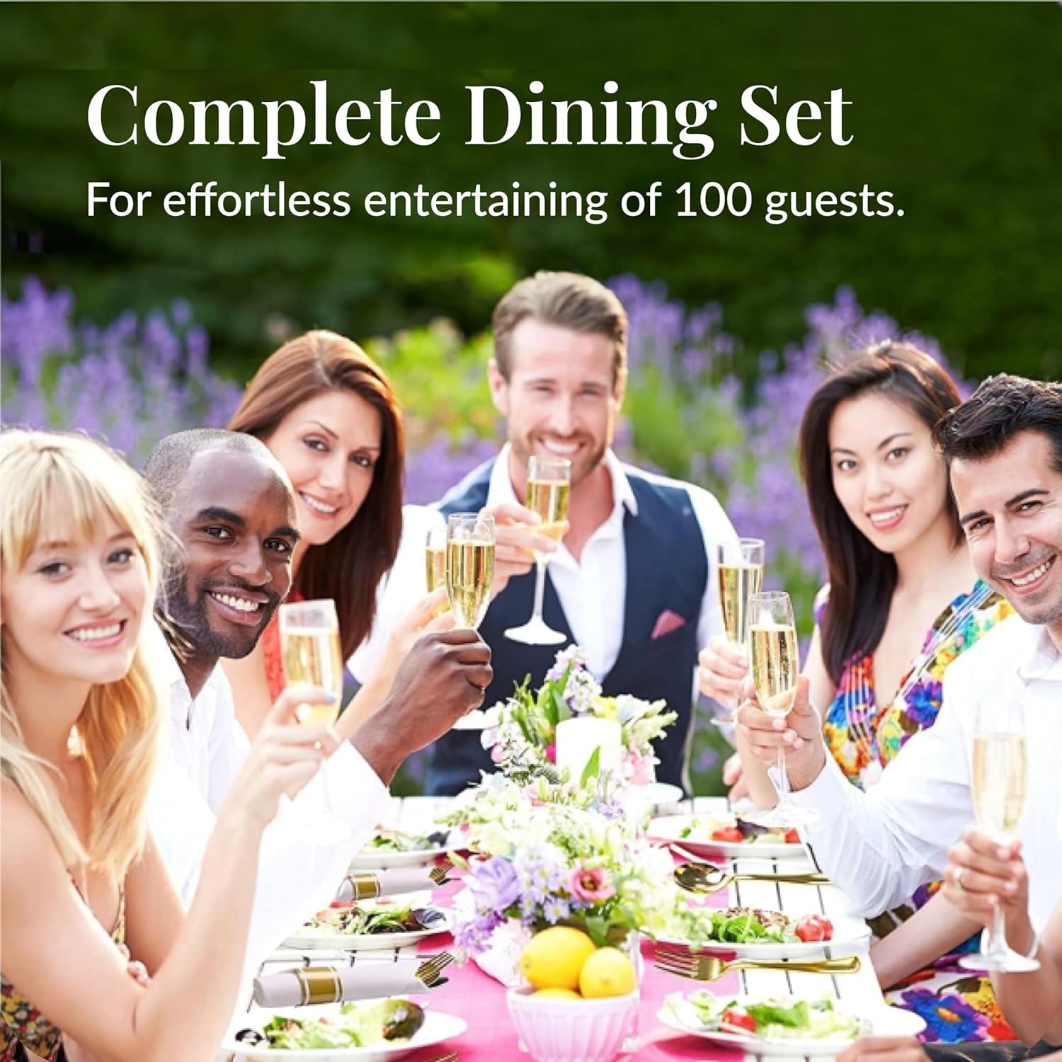 Prestee 50 Pre-Rolled Gold Silverware Set - 200 Piece 1