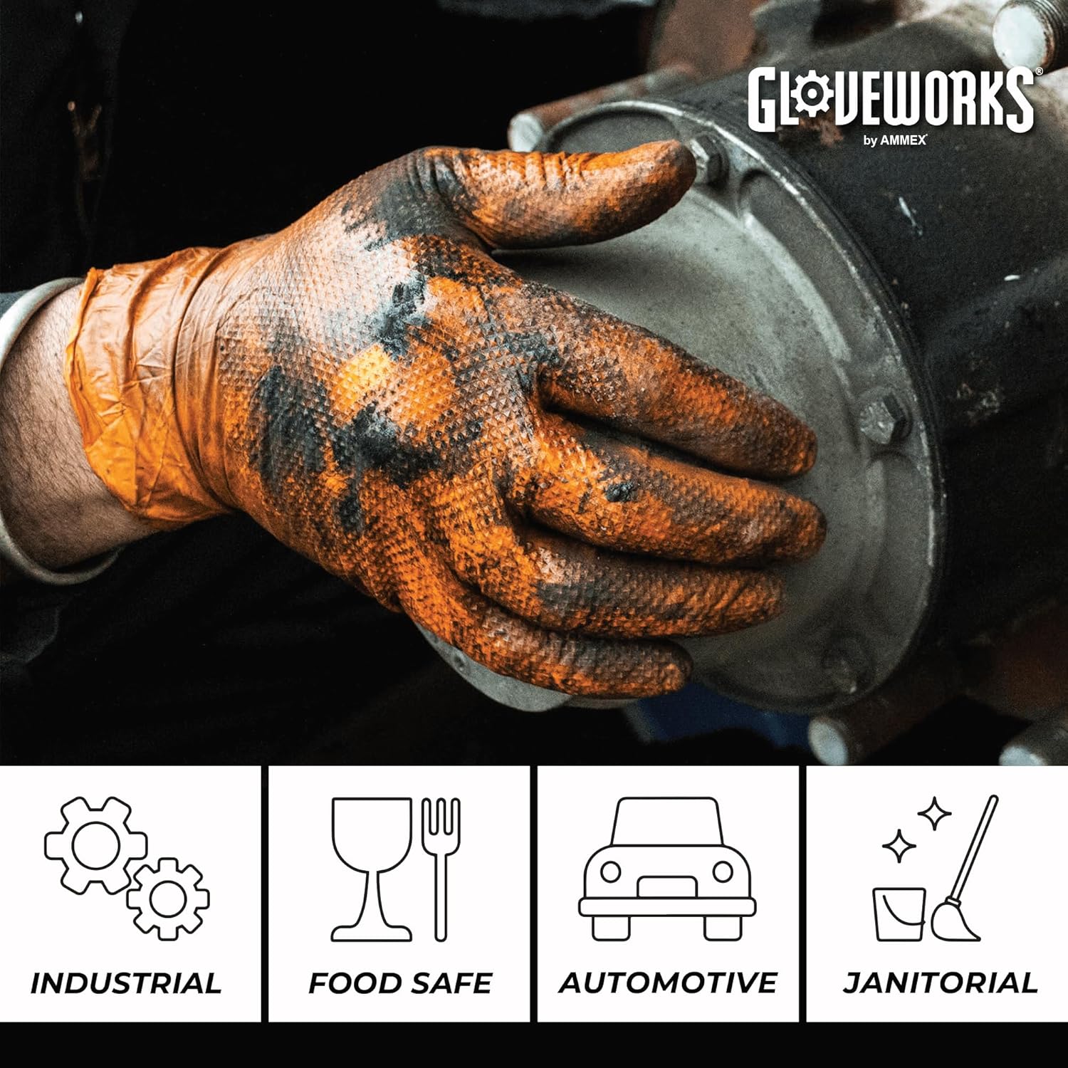 GLOVEWORKS HD Nitrile Gloves 8 Mil