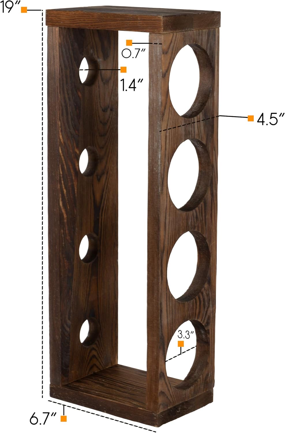 Rustic State Walnut Tabletop Wine Rack - 2 Pack Hold 8 Bottles