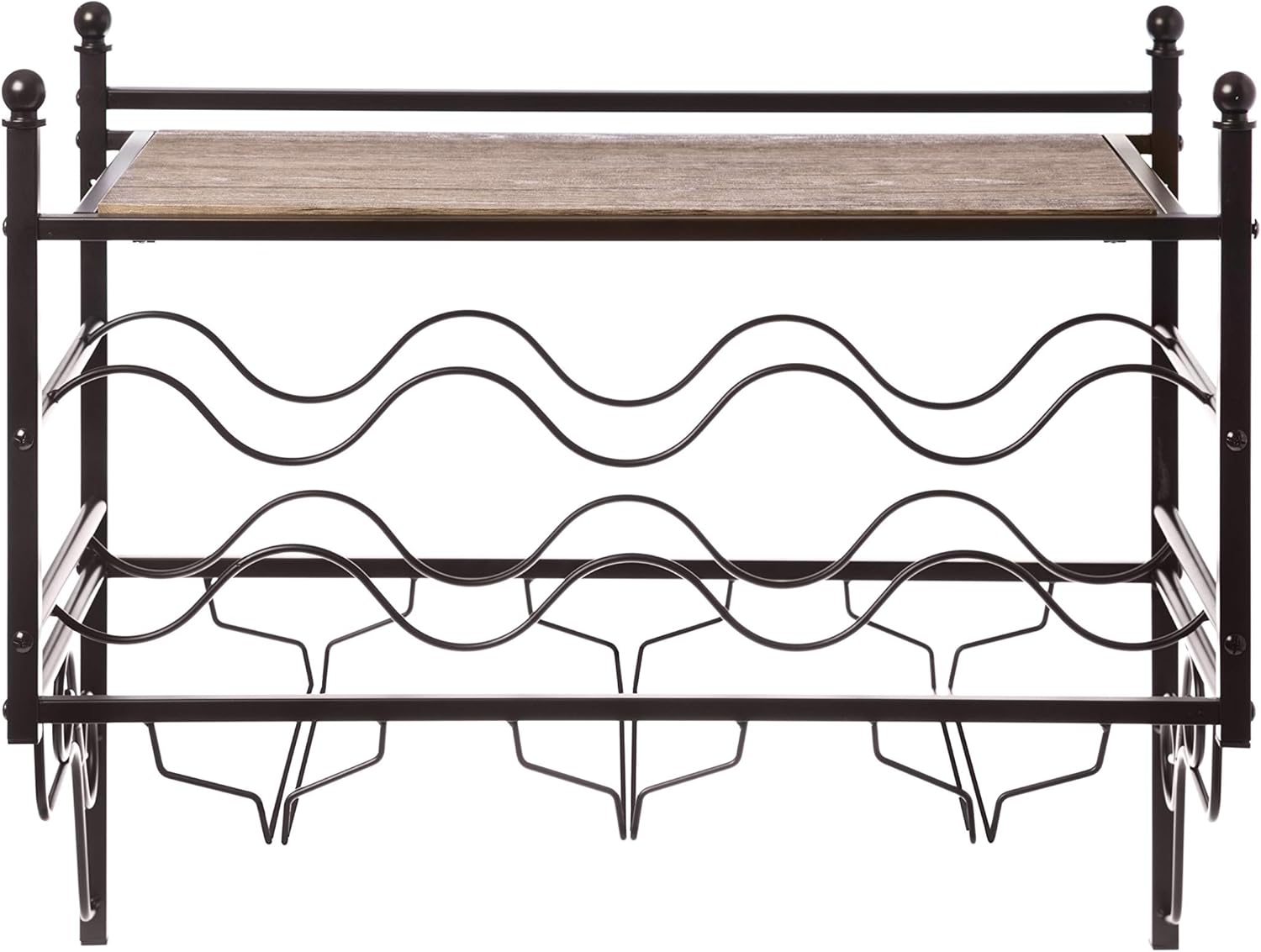 Home Zone Living Wine Rack - Freestanding 6-Bottle Storage