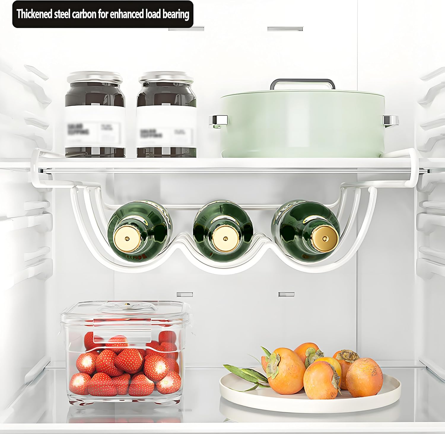Space-Saving Iron Wine Rack for Kitchen Storage