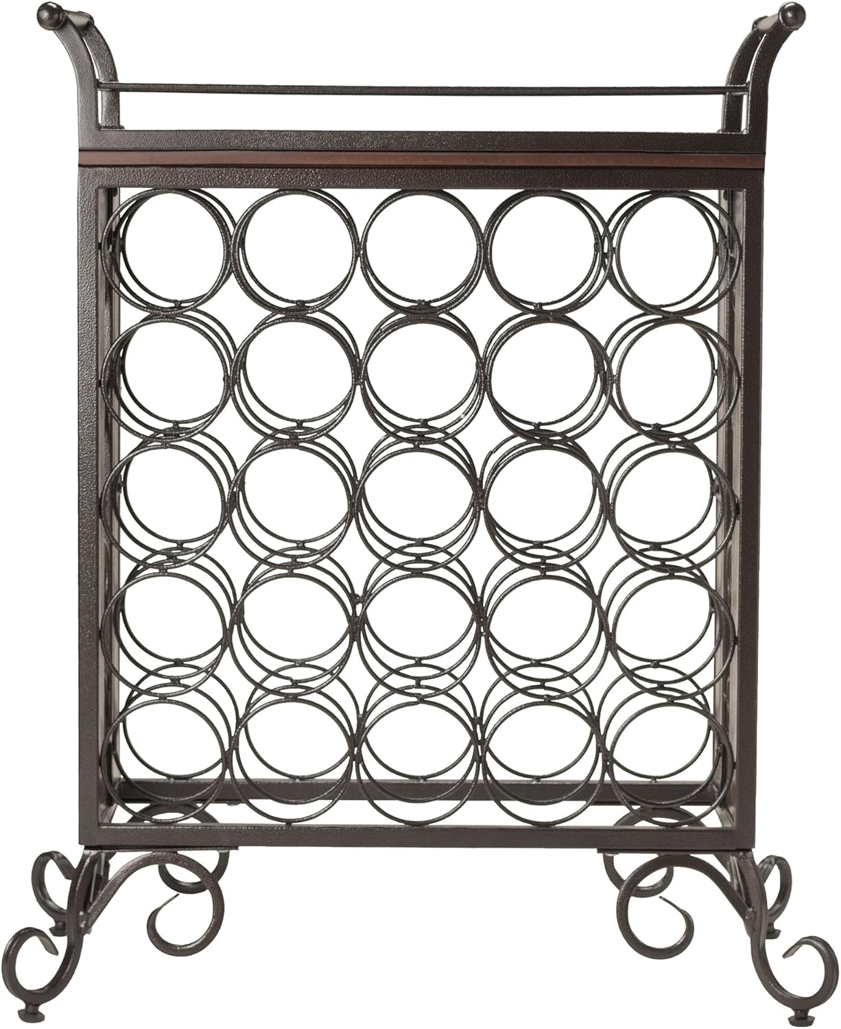 Winsome Wood Antique Bronze Finish Silvano Wine Rack 1
