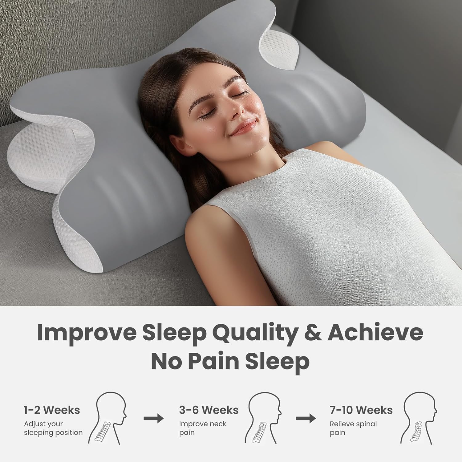 JINXIA Cooling Neck Pillow with Removable Cover