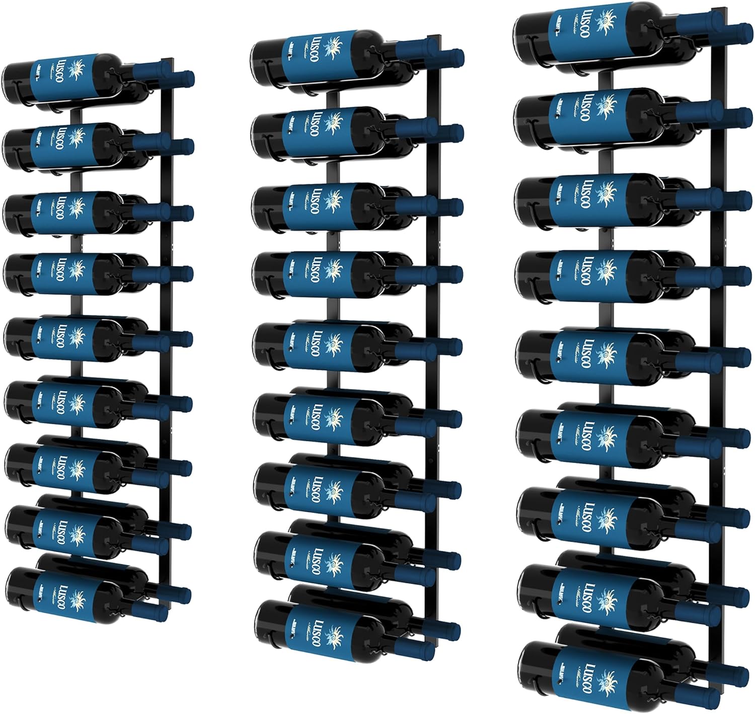 CharaVector Wall Mount Wine Rack 54 Bottles 3PCS