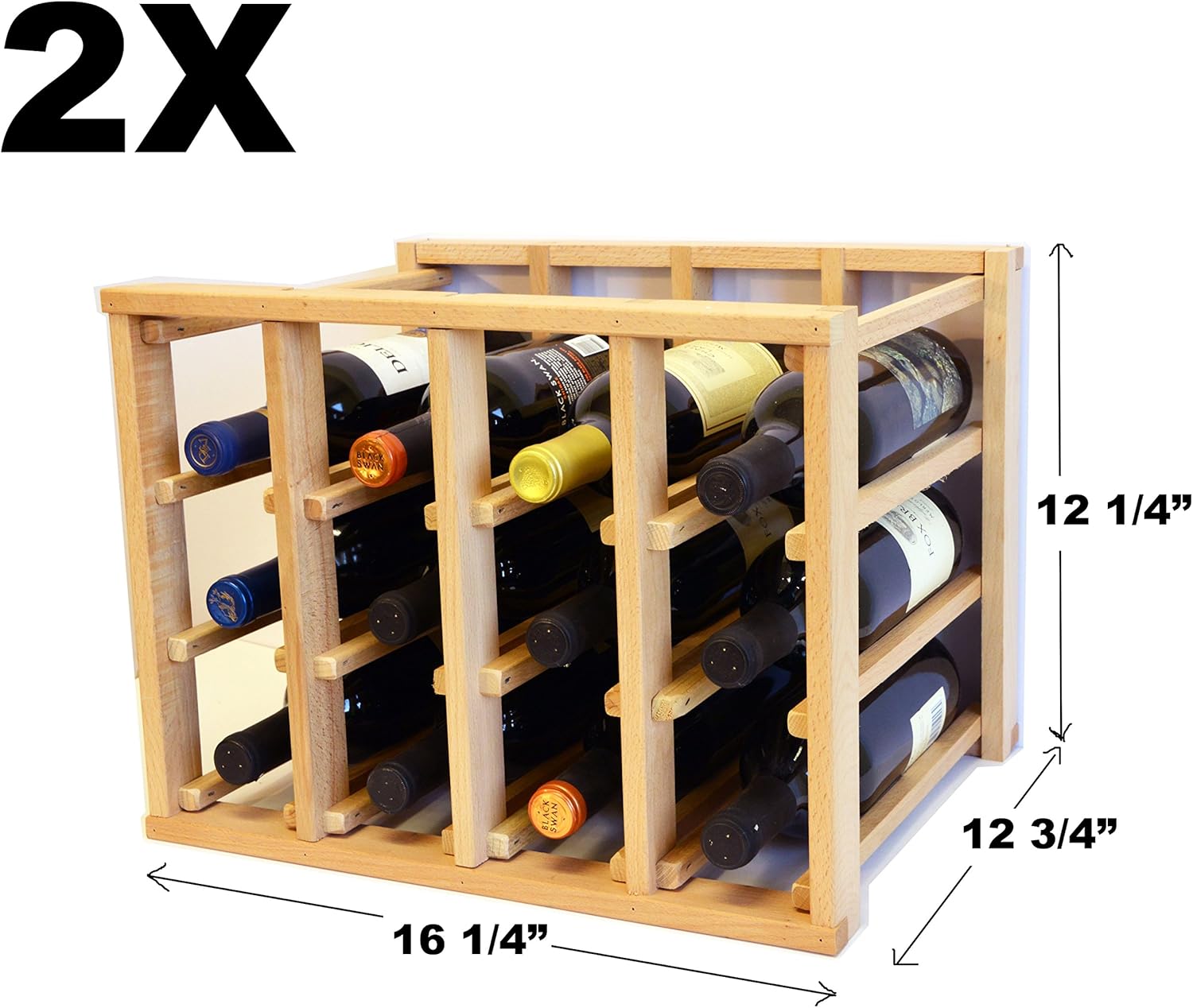sfDisplaycomLLC 24-Bottle Wine Rack Stackable