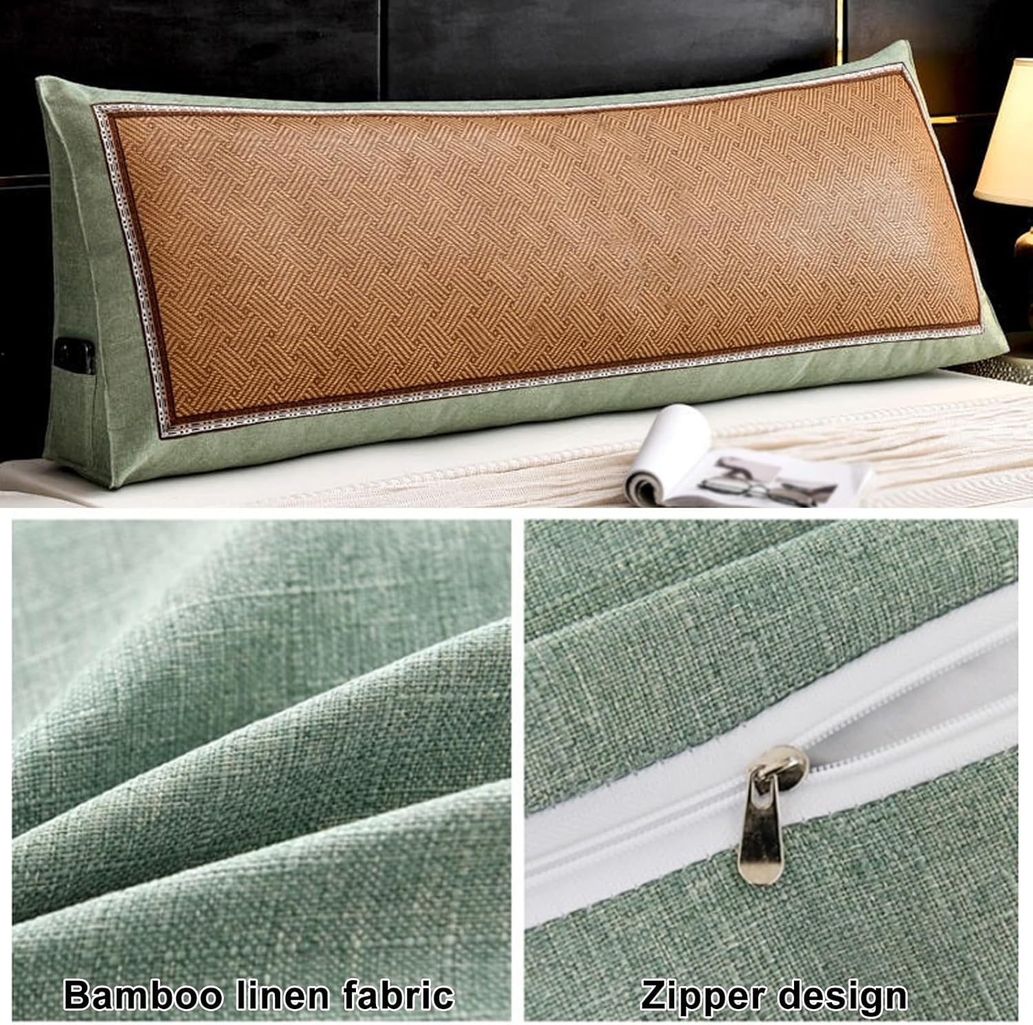 Soft Triangular Headboard Pillow with Removable Cover