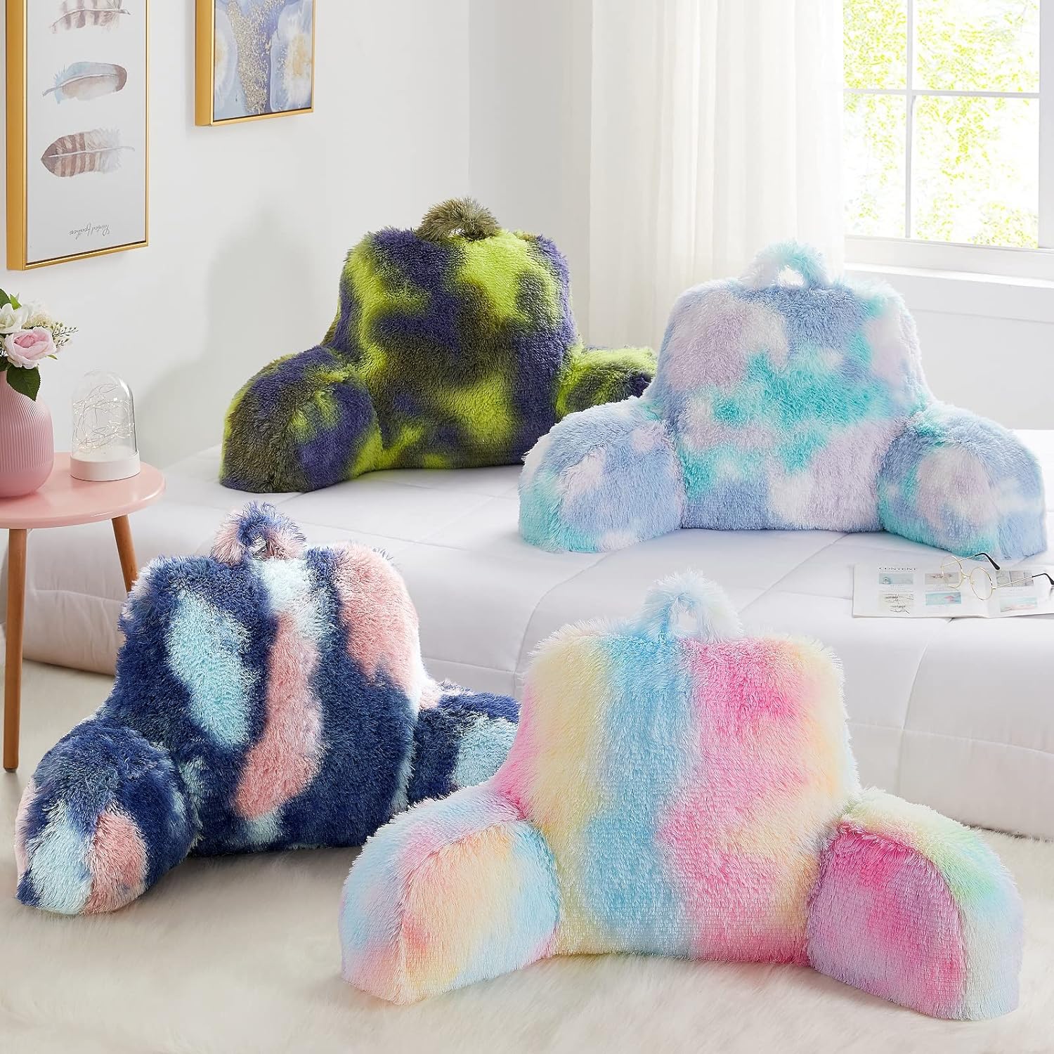 Hobed Life Fur Reading Pillow - Big 30x17x17 Inch