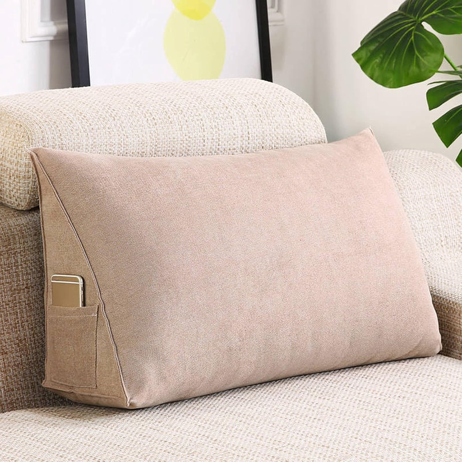 Multifunctional Reading Wedge Pillow with Detachable Cover