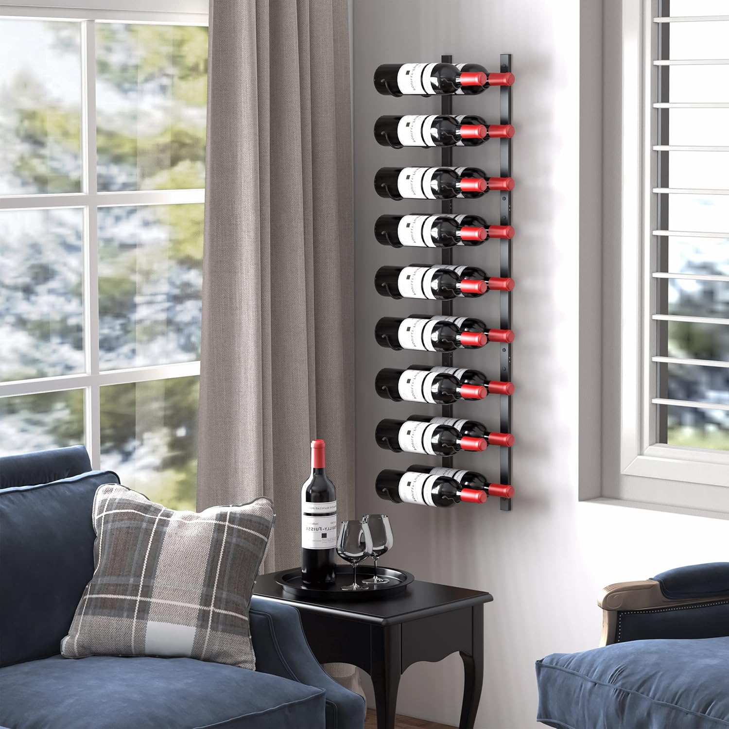 CharaVector Wall Mount Wine Rack 54 Bottles 3PCS