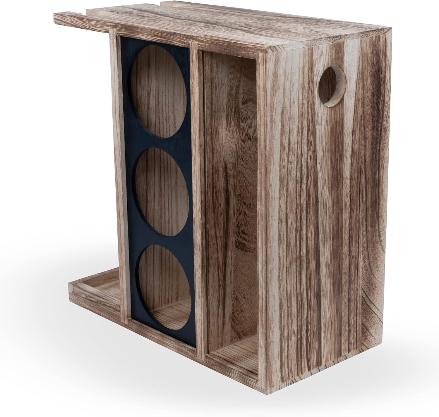 Rustic State Burnt Brown Wine Rack for 3 Bottles