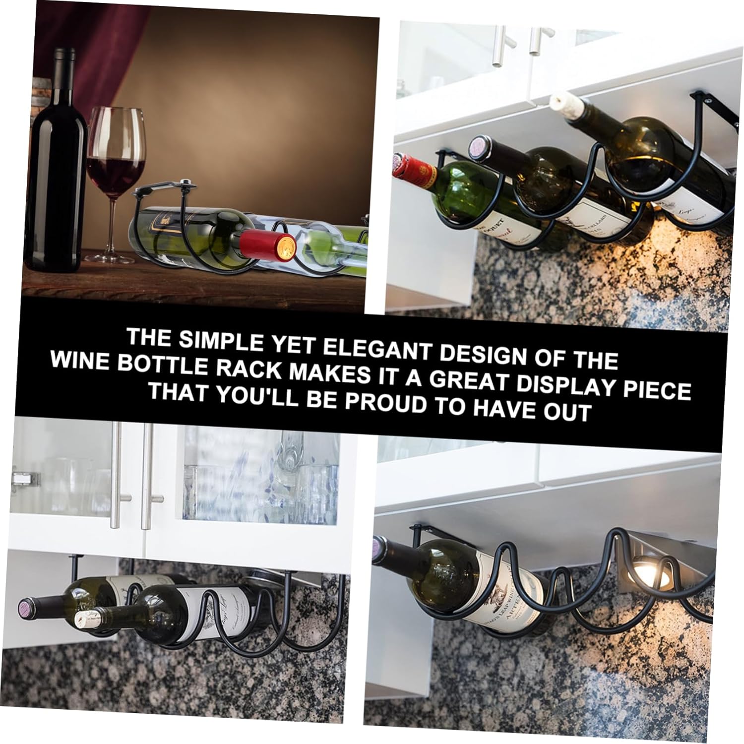 2pcs Iron Wine Rack Display Cabinet Storage Shelf Wall Mount Rack Stand