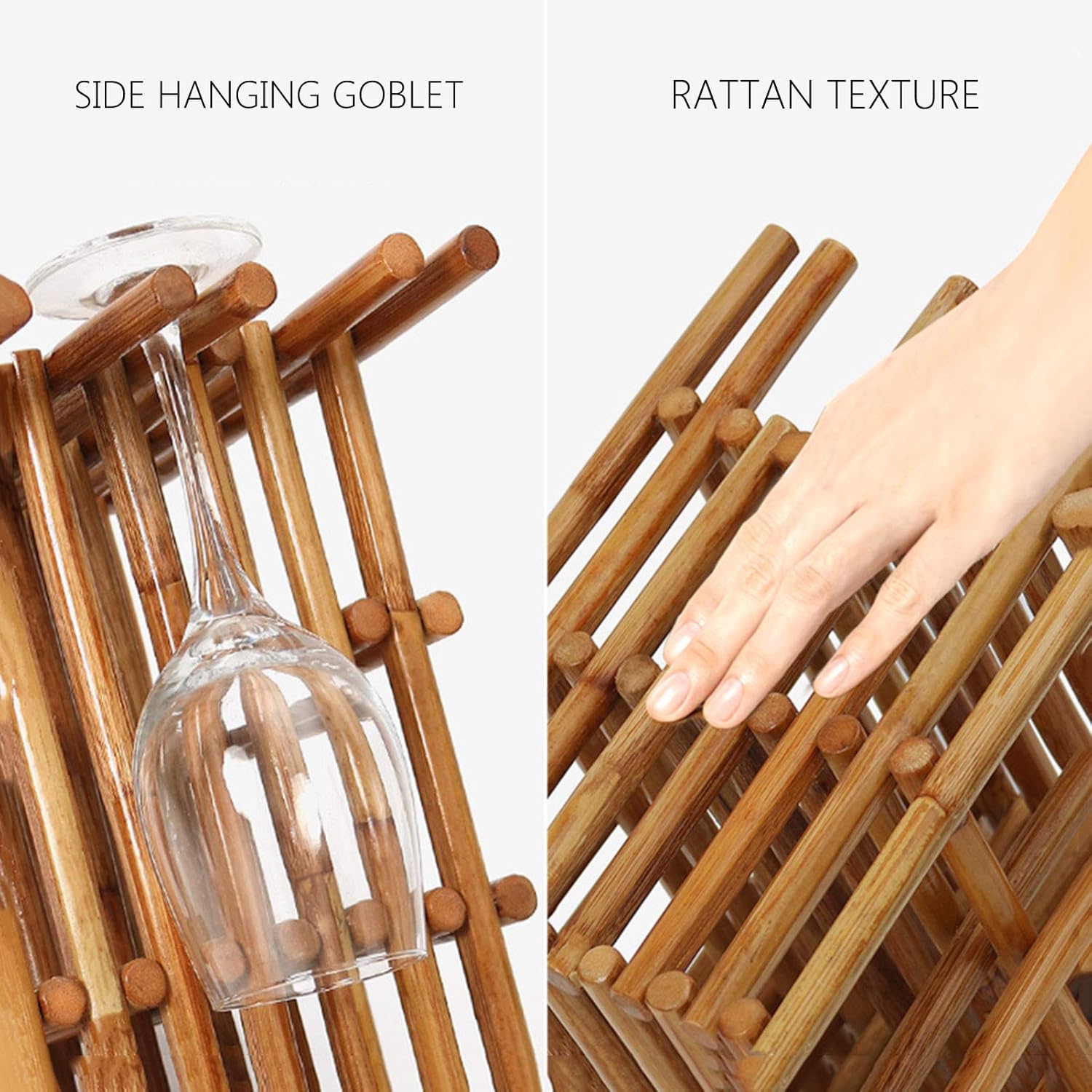 Home Wine Rack Organizer with Glass Holder