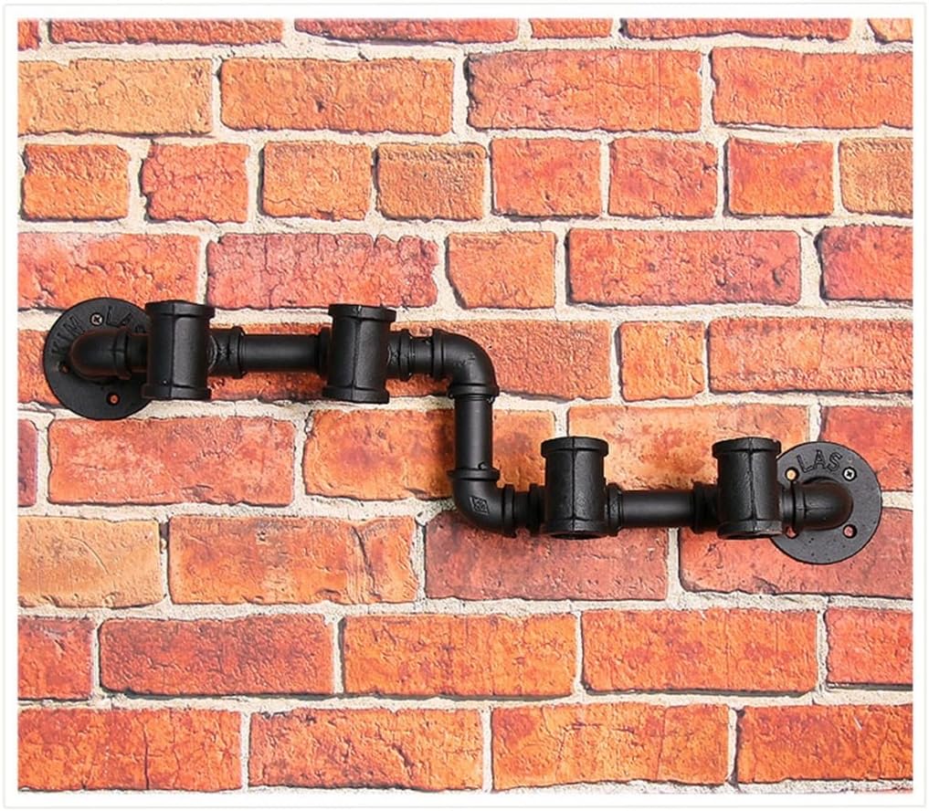LUNEZY Wall Mounted Wine Rack Industrial Rustic Design Holds 4 Bottles