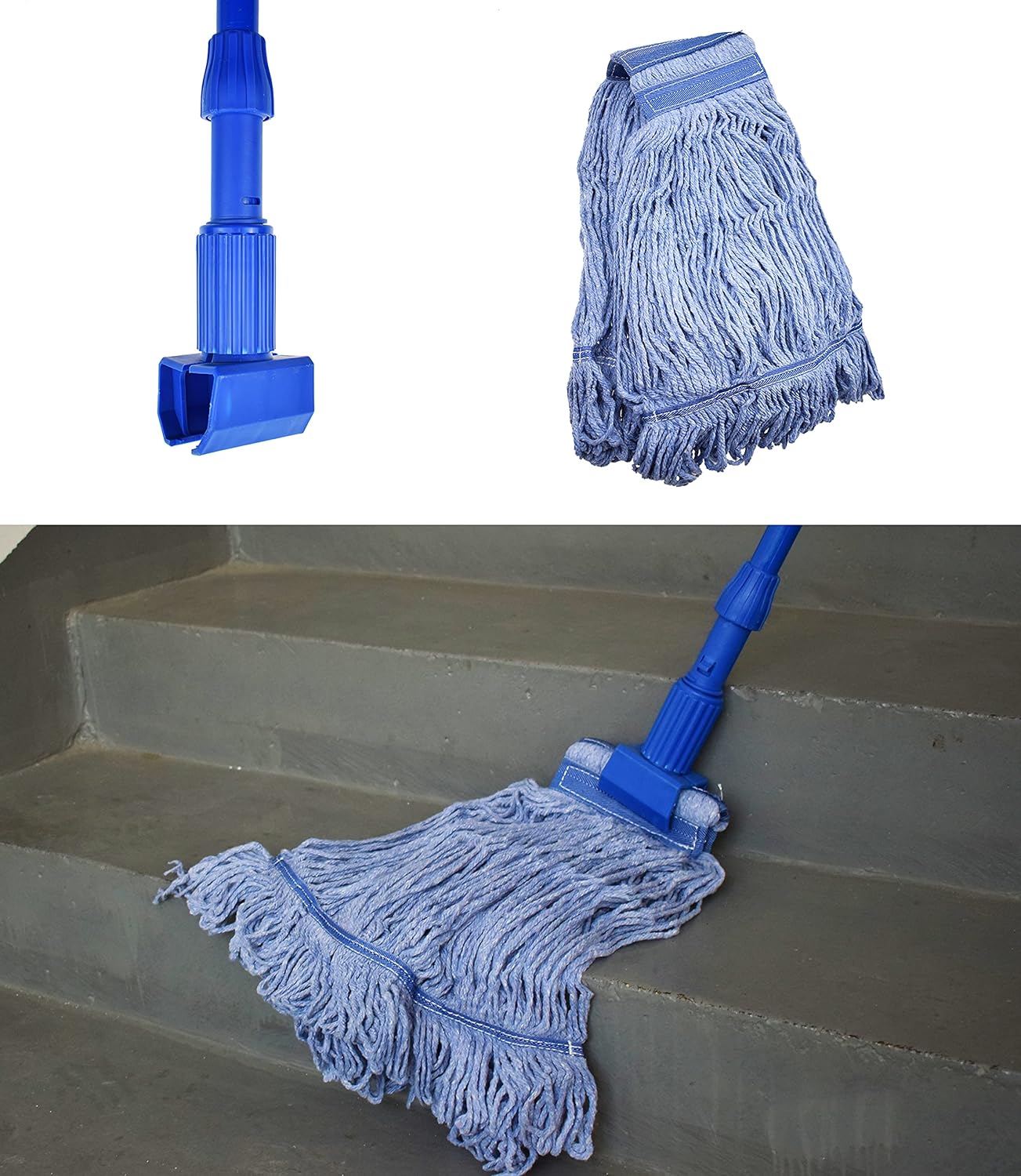 NIUBEE Heavy Duty String Blue Mop Head Replacement
