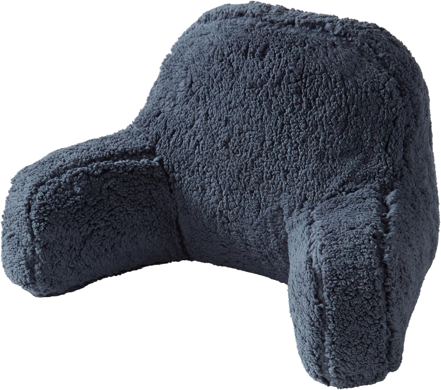 Greendale Home Fashions Plush Sherpa Reading Pillow with Arms Prussian Blue 1