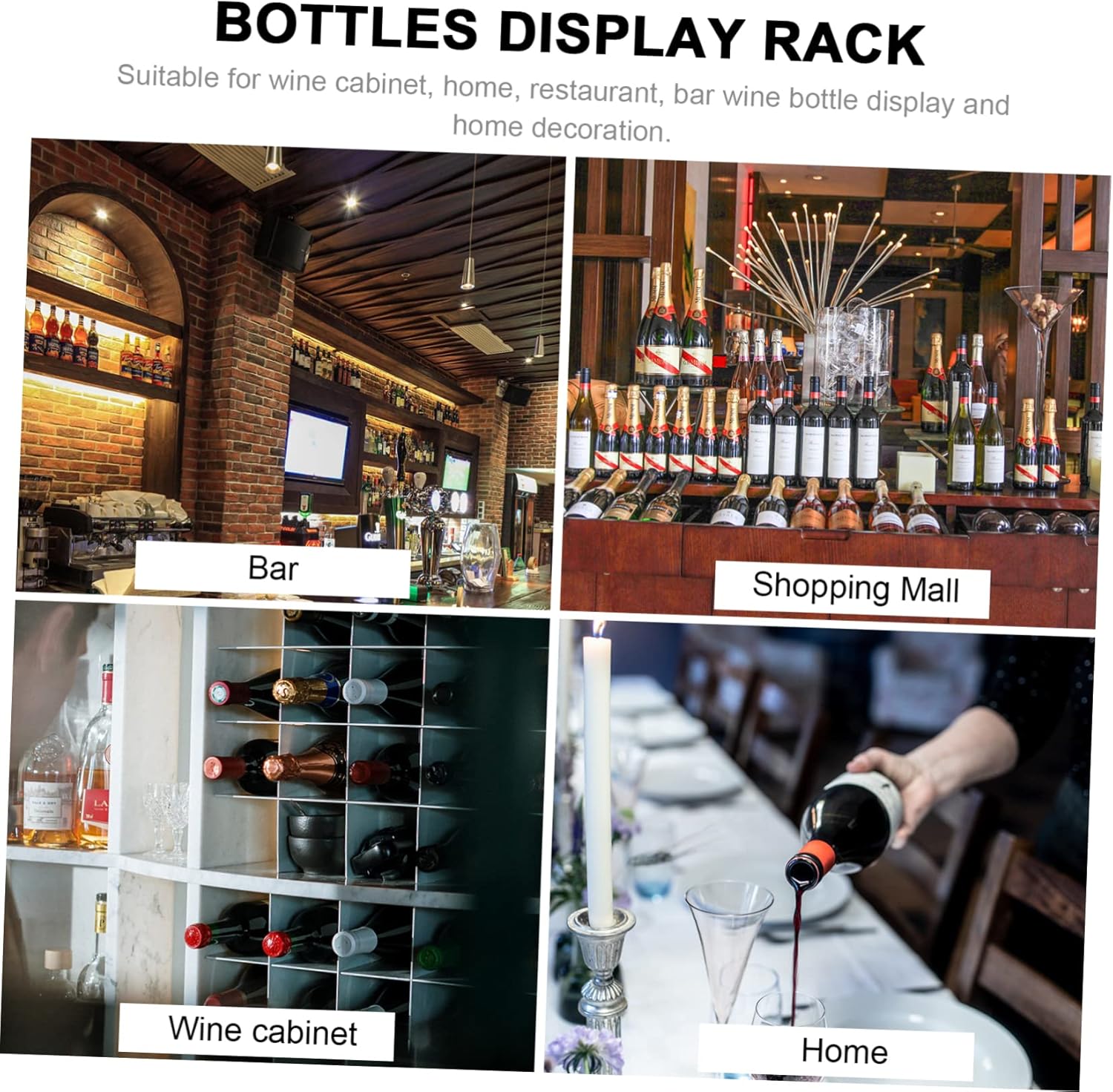 Cabilock 7-Hole Honeycomb Wine Display Stand