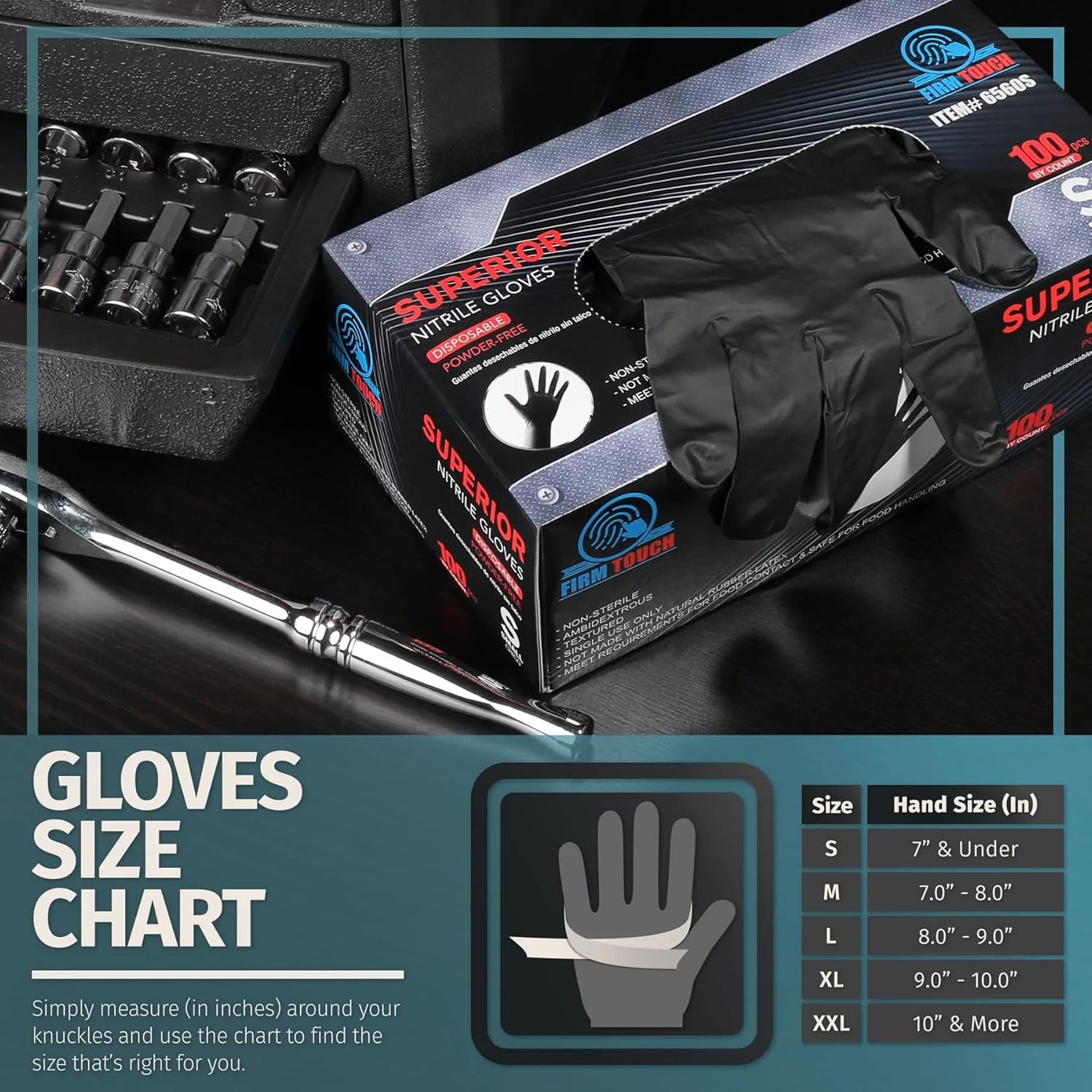 Glove Station Disposable Nitrile Gloves 100-Count 1