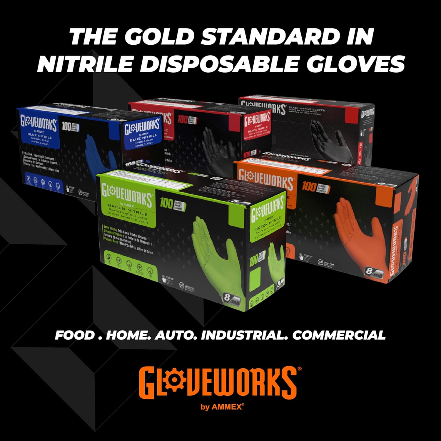 GLOVEWORKS HD Nitrile Gloves 8 Mil