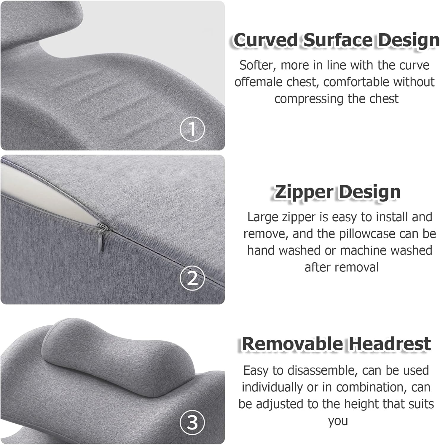 JYHHCYS Memory Foam Prone Pillow for Reading and Phone Use