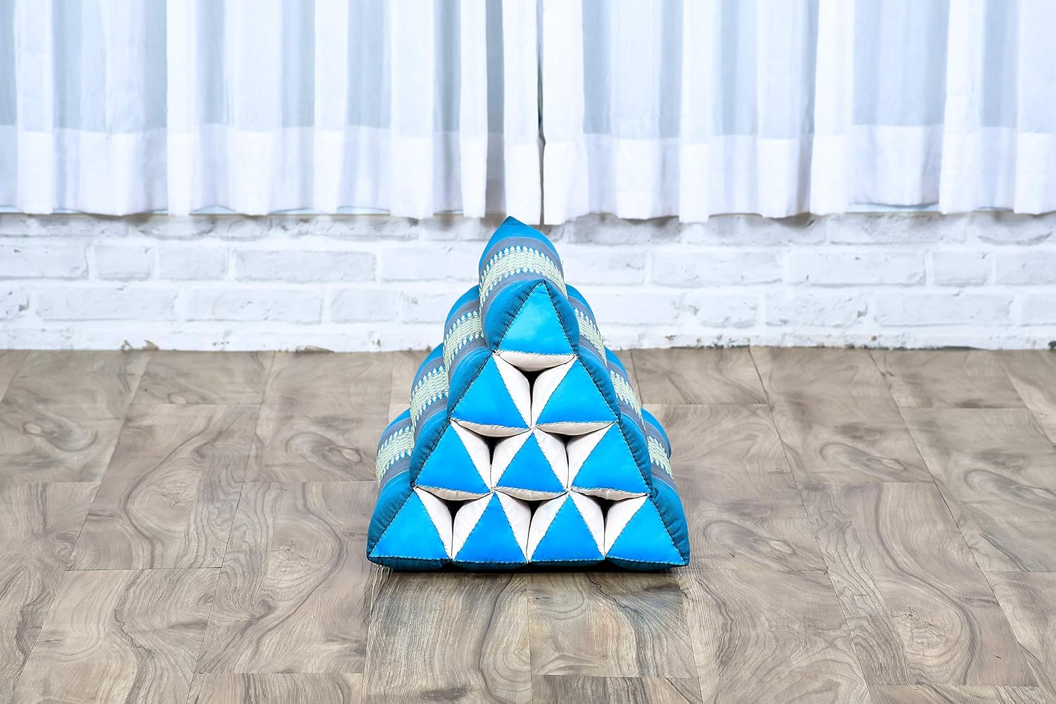 Leewadee Thai Triangle Cushion - Light Blue 20 x 13 x 13 Inches