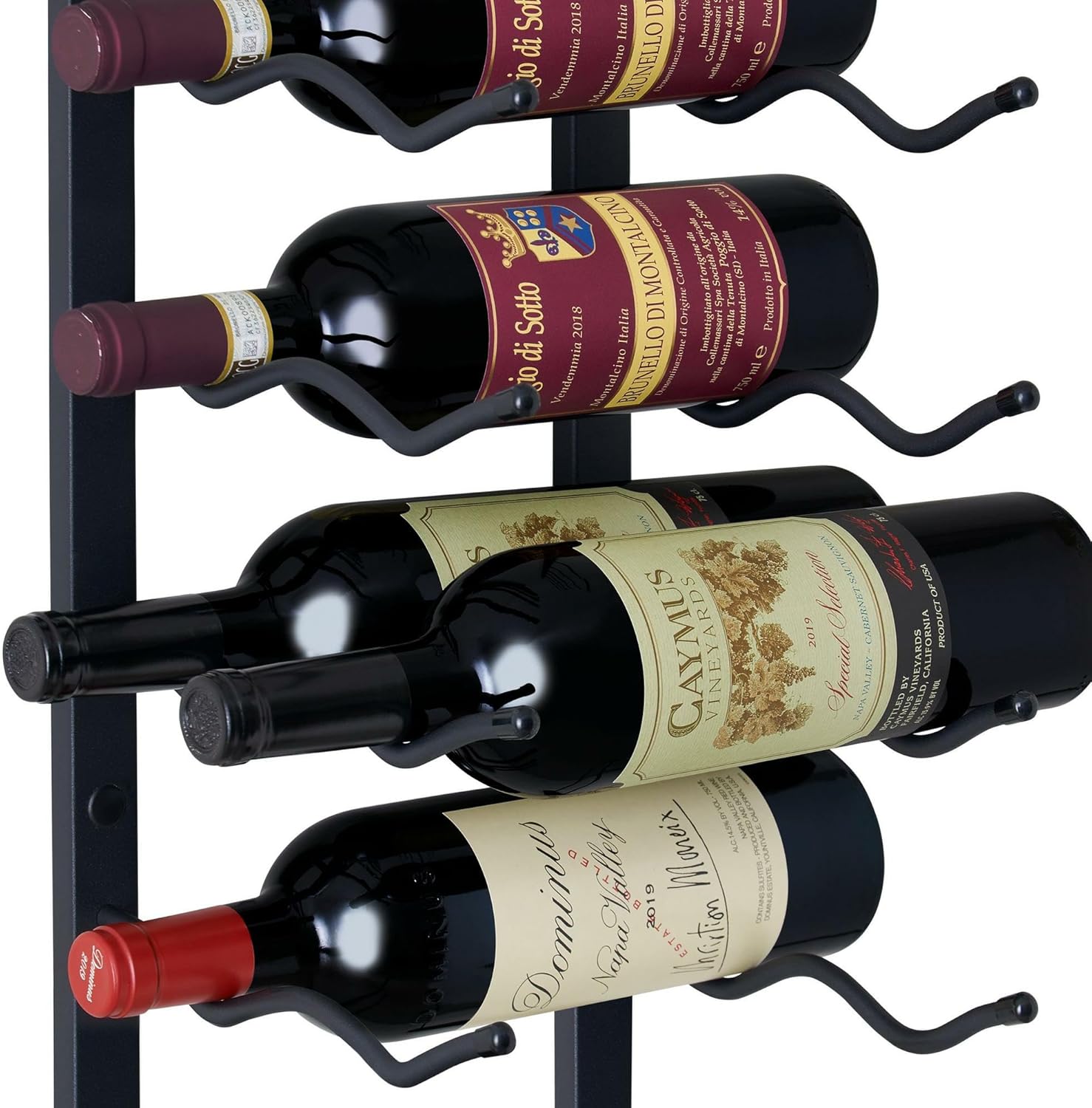 Wine Enthusiast NFINITY 18 Bottle Wall Wine Rack Black