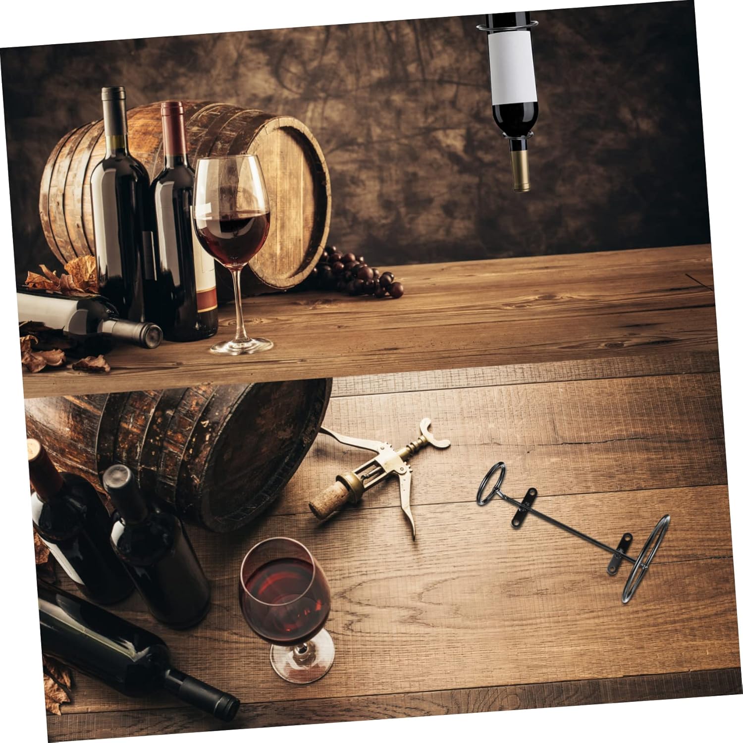VOSAREA 6pcs Wall-Mounted Iron Wine Racks