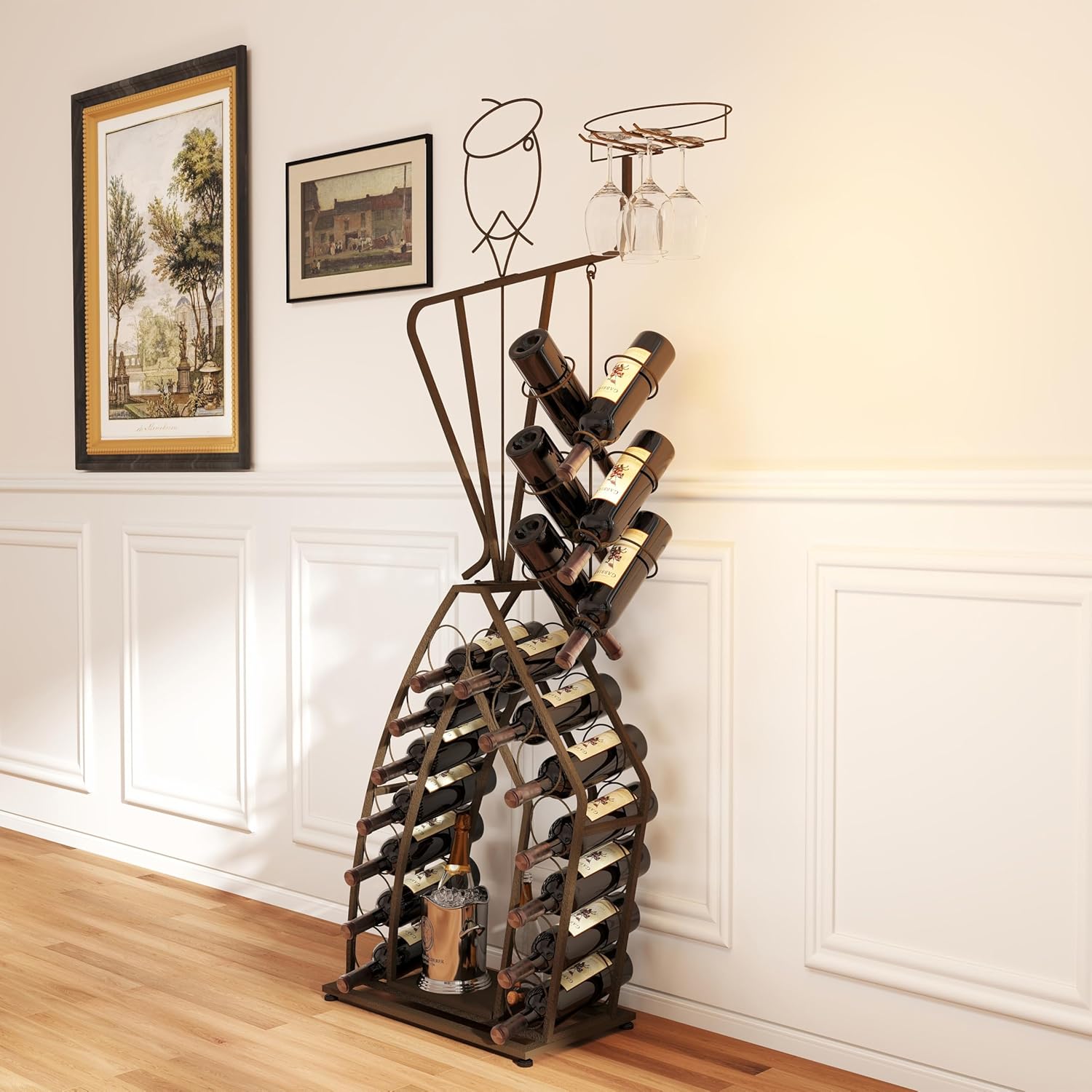 JOIN IRON 20 Bottle Stackable Wine Rack