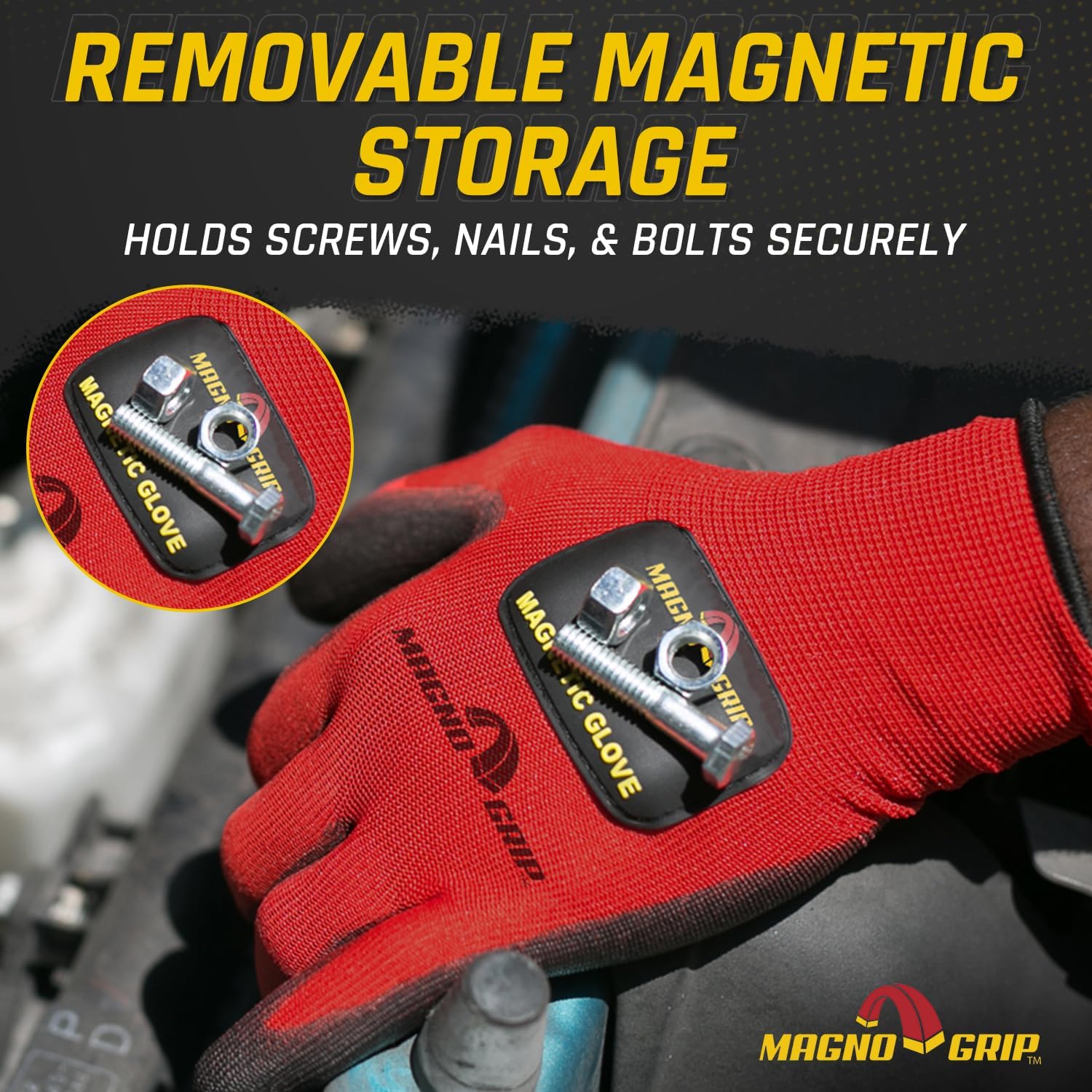 MagnoGrip 2-Pair Nitrile Gloves with Magnetic Storage