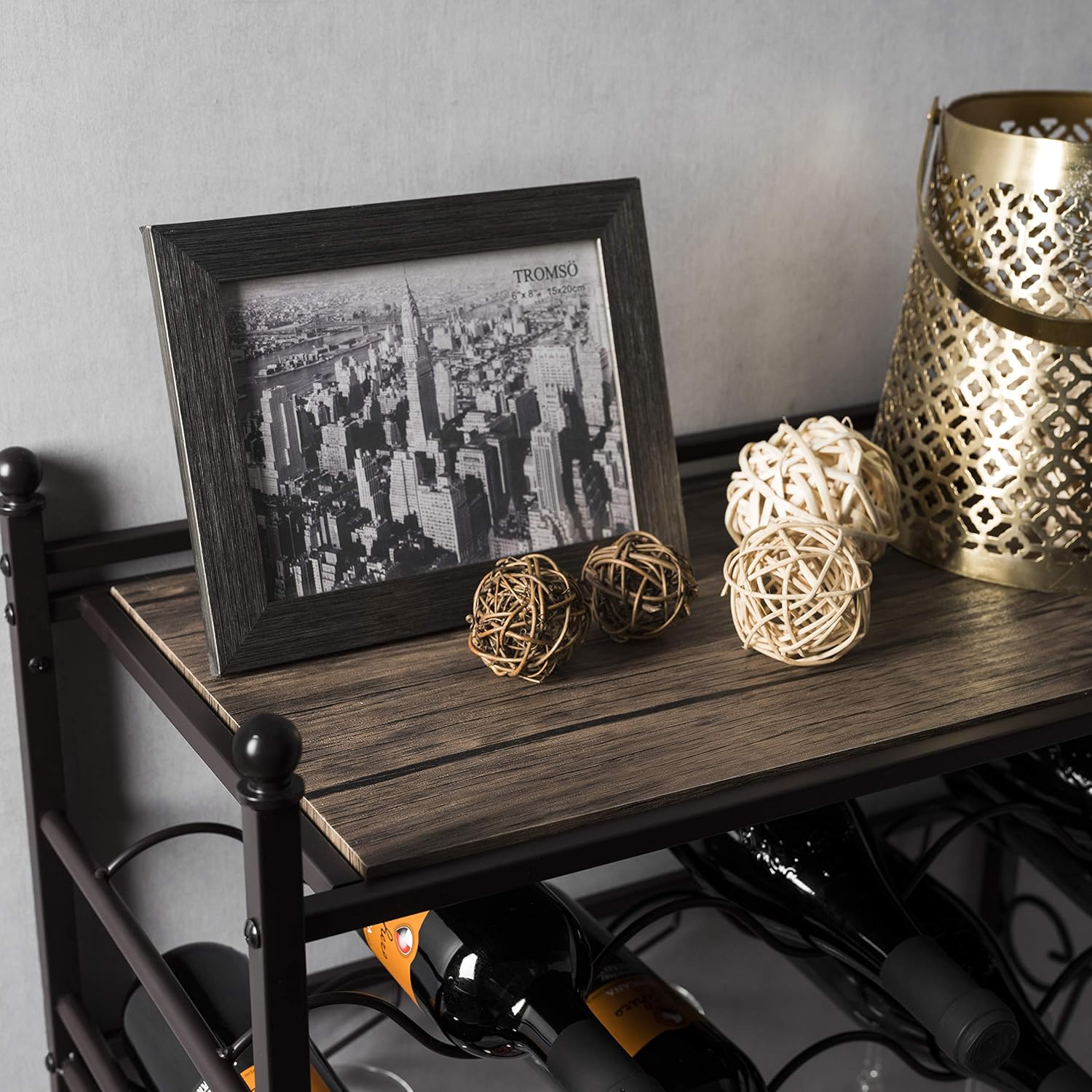 Home Zone Living Wine Rack - Freestanding 6-Bottle Storage