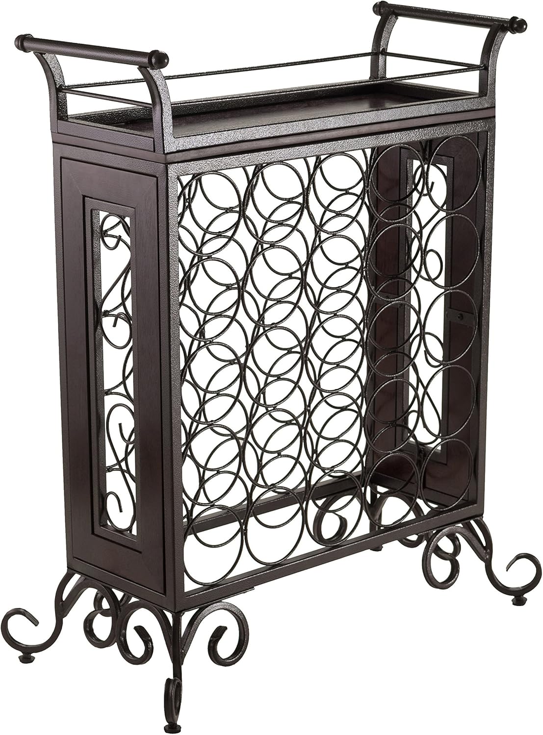 Winsome Wood Antique Bronze Finish Silvano Wine Rack 1
