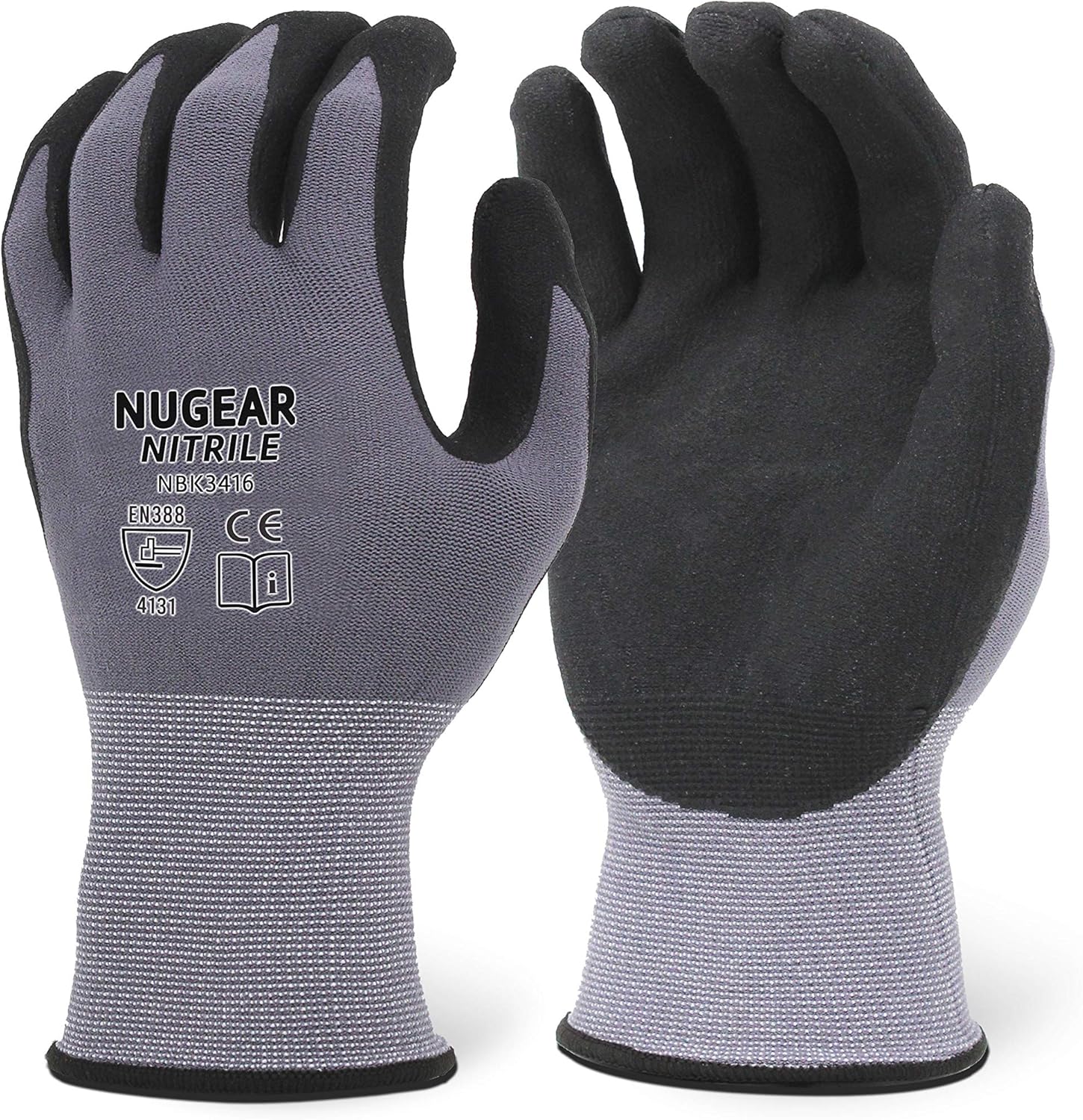 Nugear 12 Pairs Microfoam Nitirile Gloves 15 Gauge 1