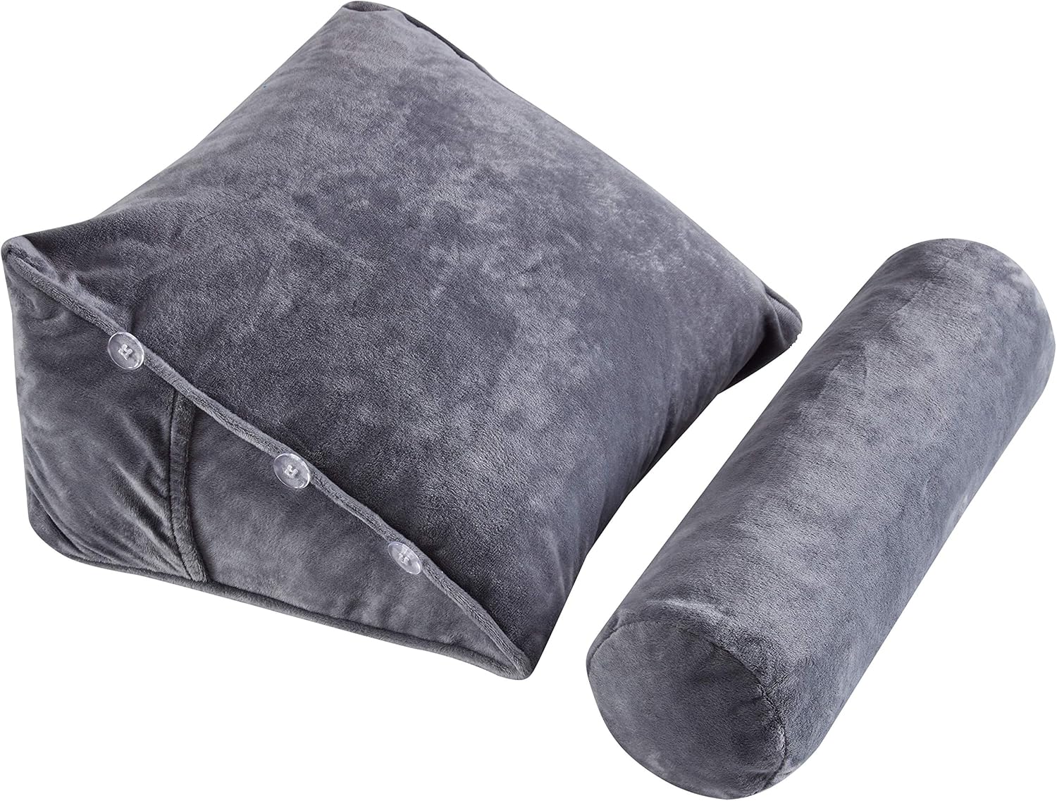 Cheer Collection Reading Wedge Pillow Gray