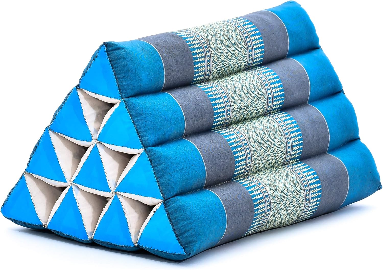 Leewadee Thai Triangle Cushion - Light Blue 20 x 13 x 13 Inches