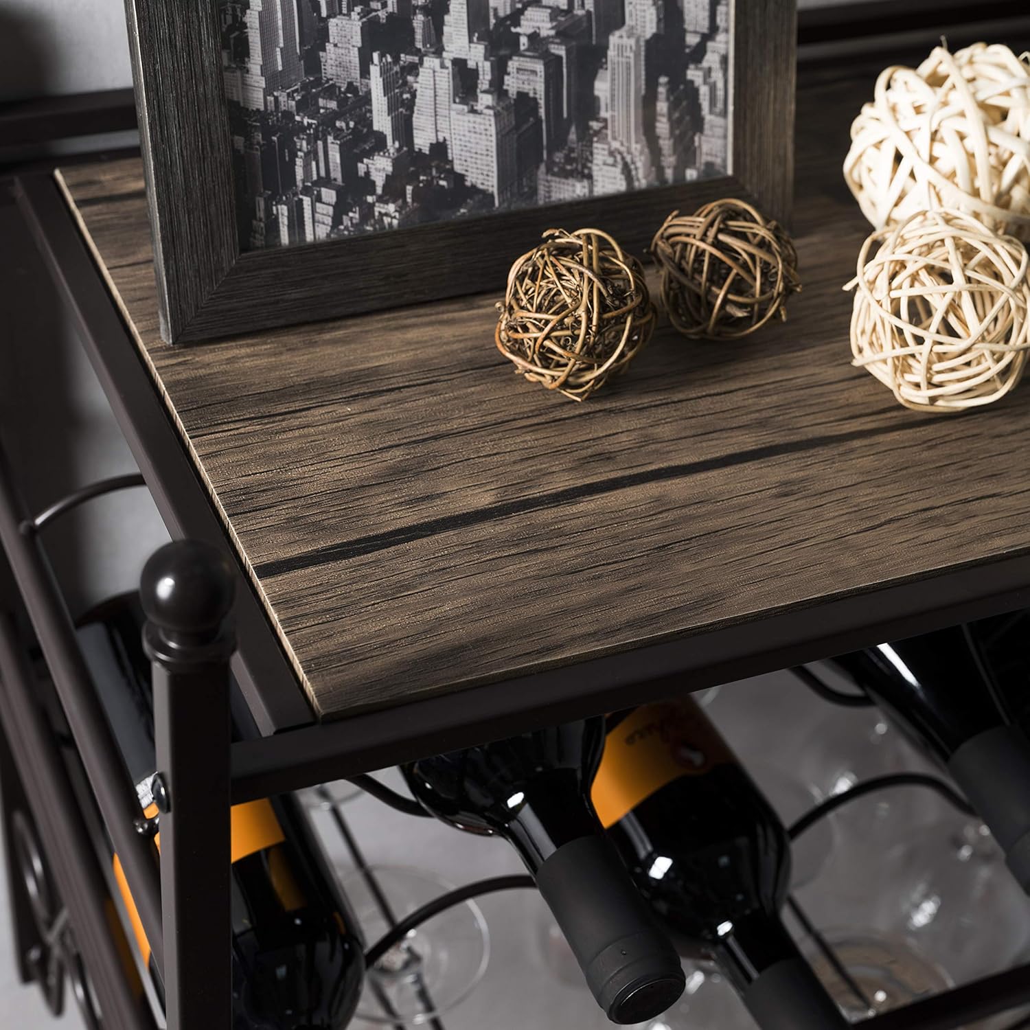 Home Zone Living Wine Rack - Freestanding 6-Bottle Storage